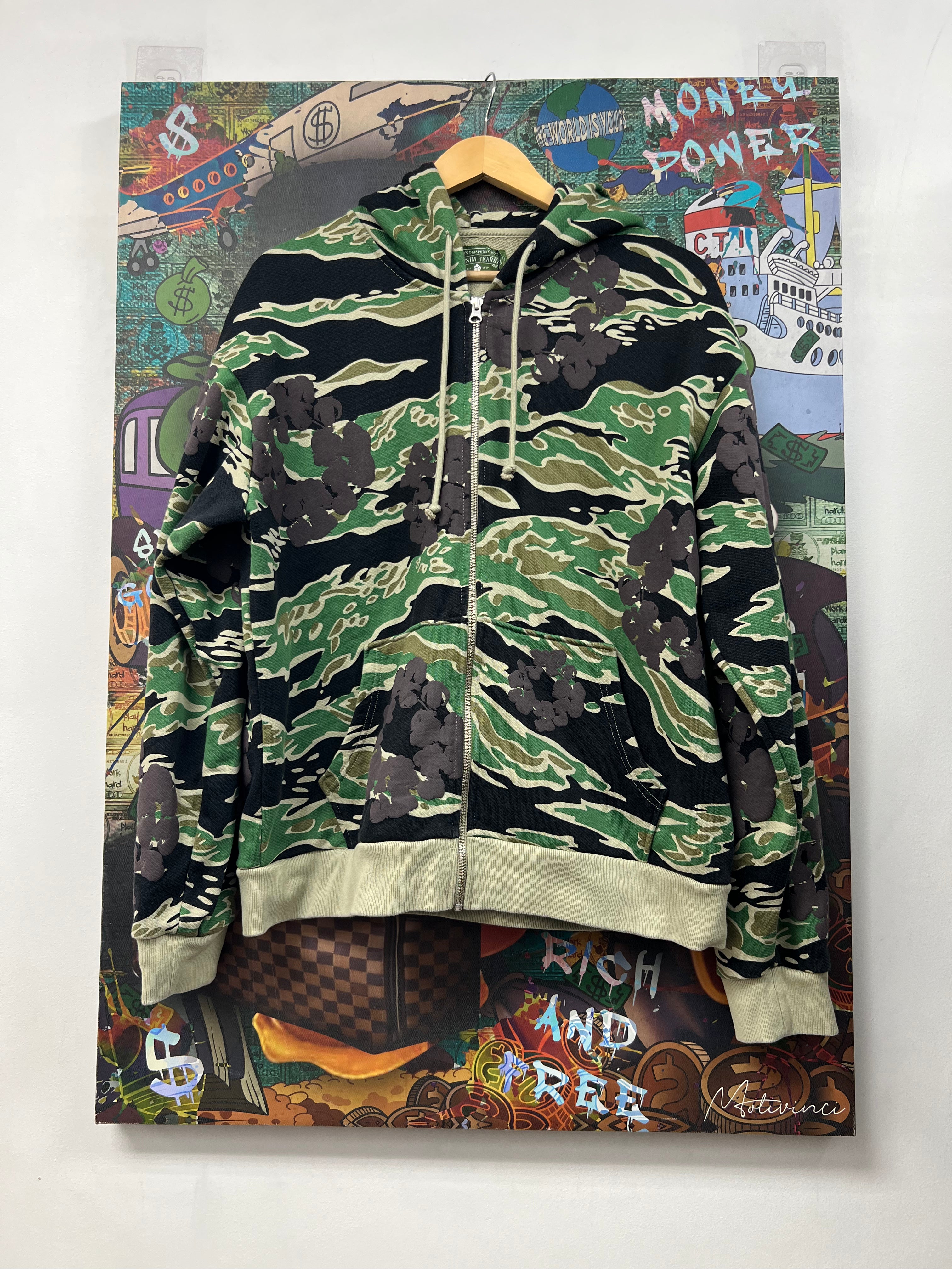Denim Tears Green Camo Zip Up