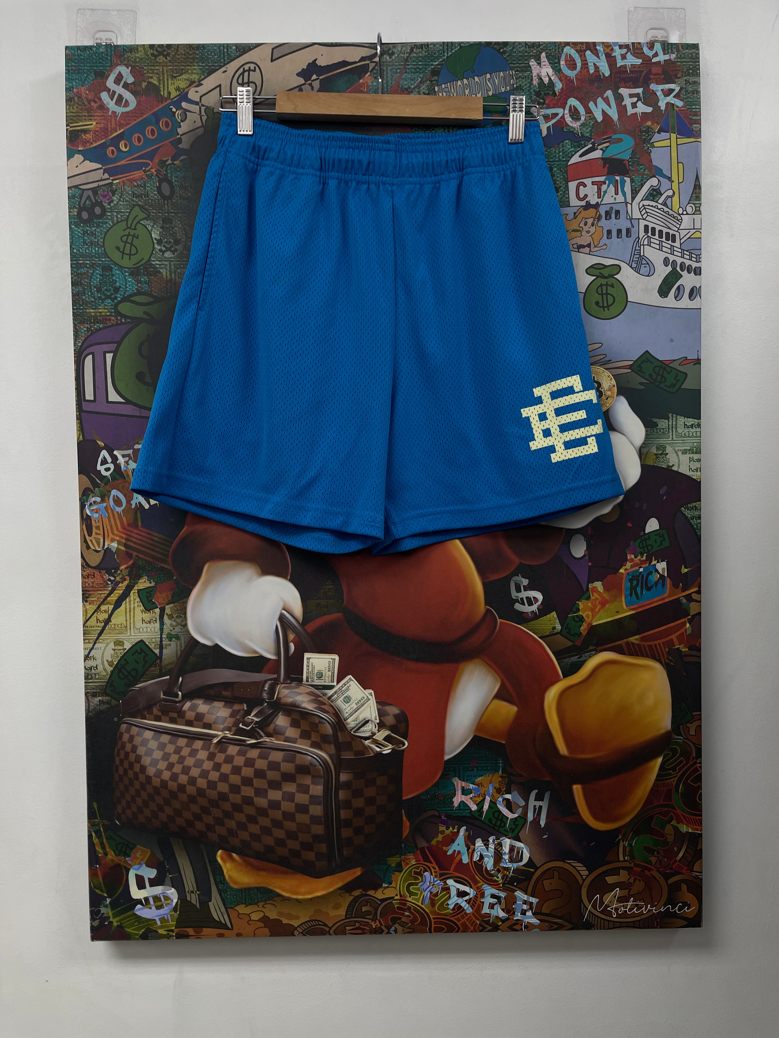 Eric Emanuel Blue Cream Basics Shorts