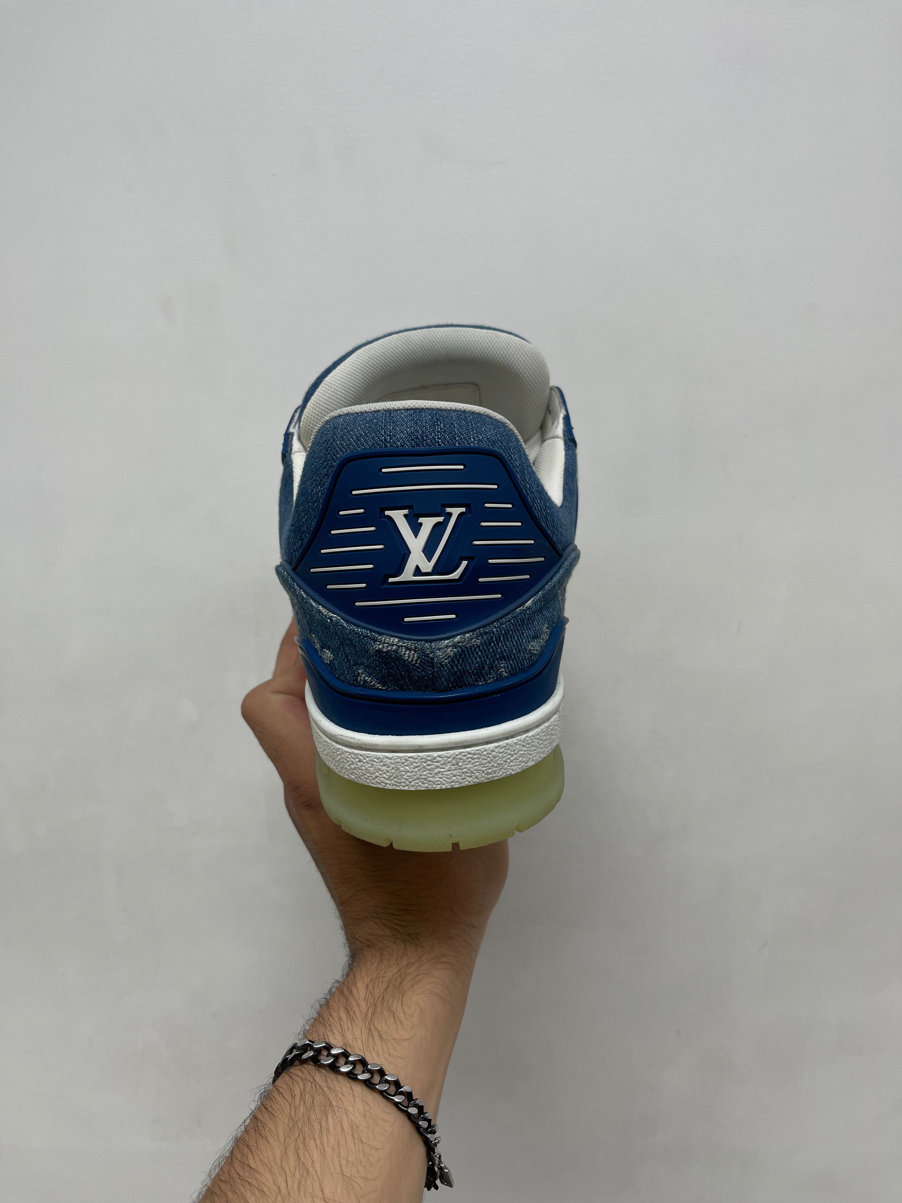 Louis Vuitton Denim Monogram Trainer Sneakers