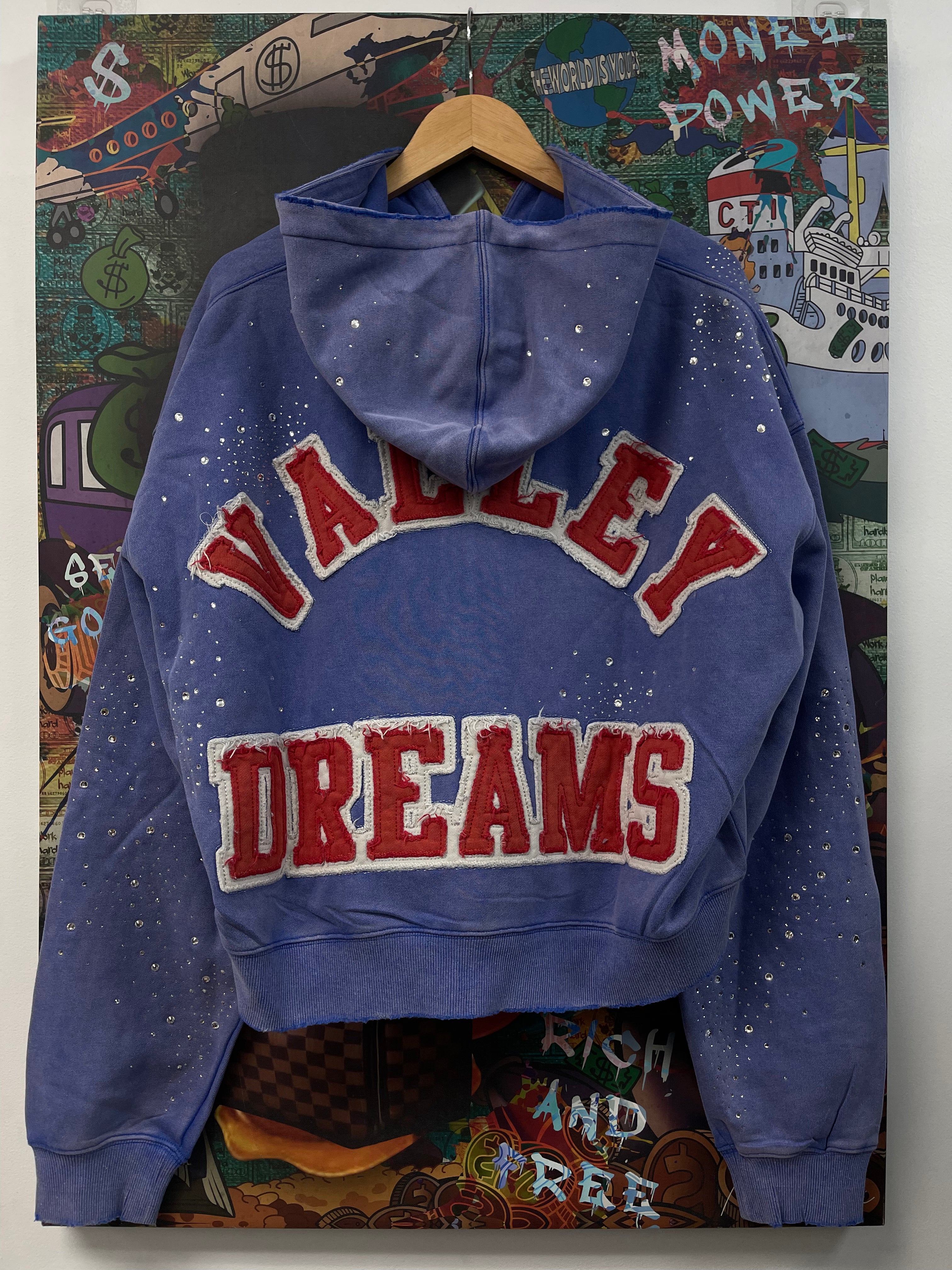 Vale Blue Red Cluster Zip Up Hoodie