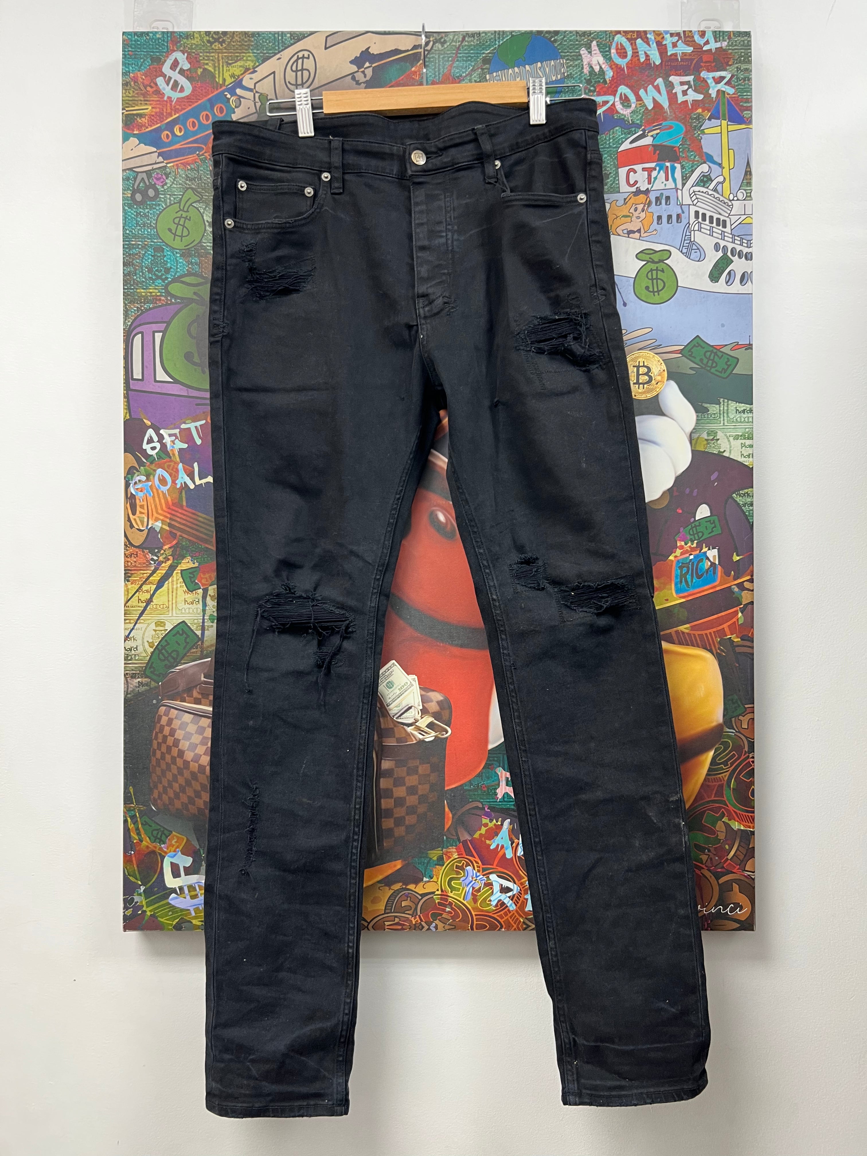Ksubi Black Wash Patchwork Jeans