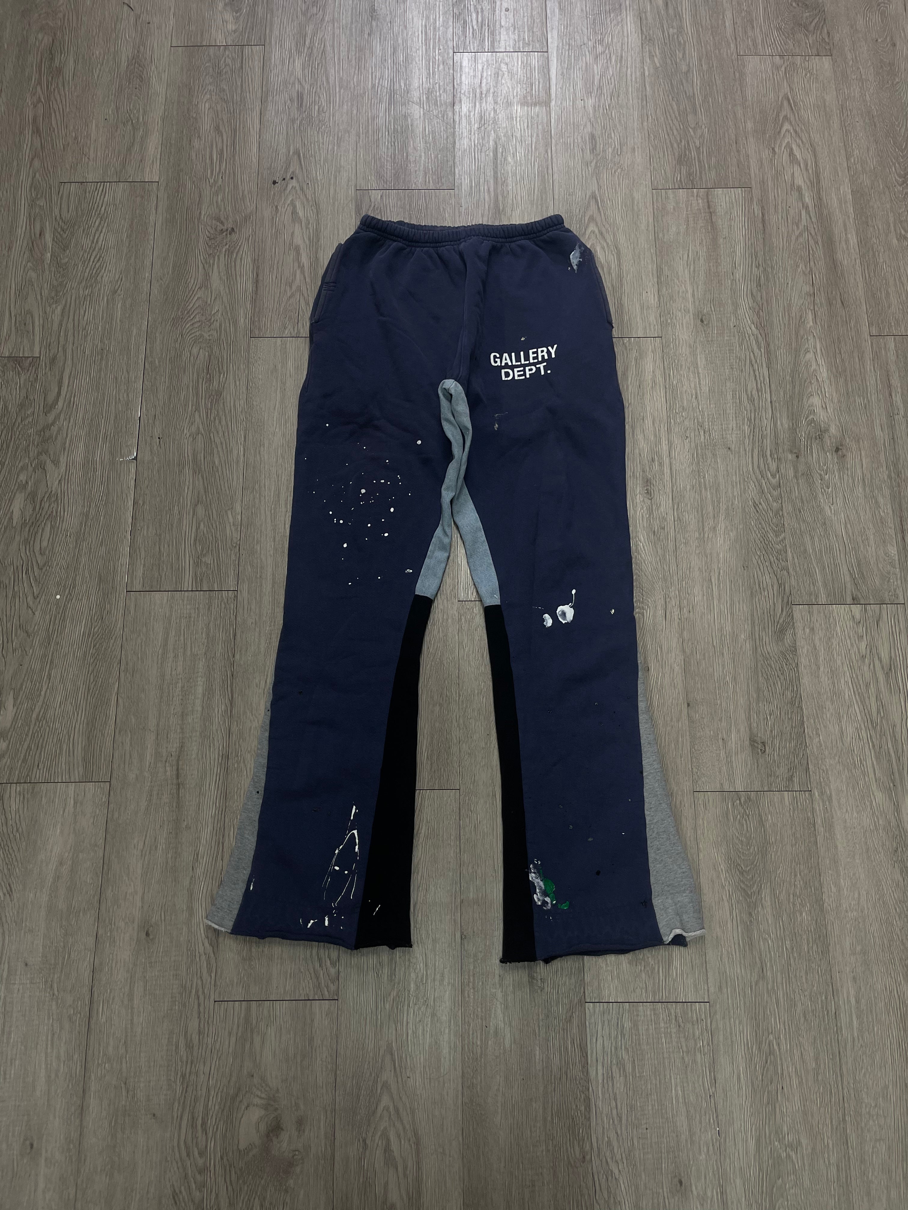 Gallery Dept Navy Flared Splatter Sweats