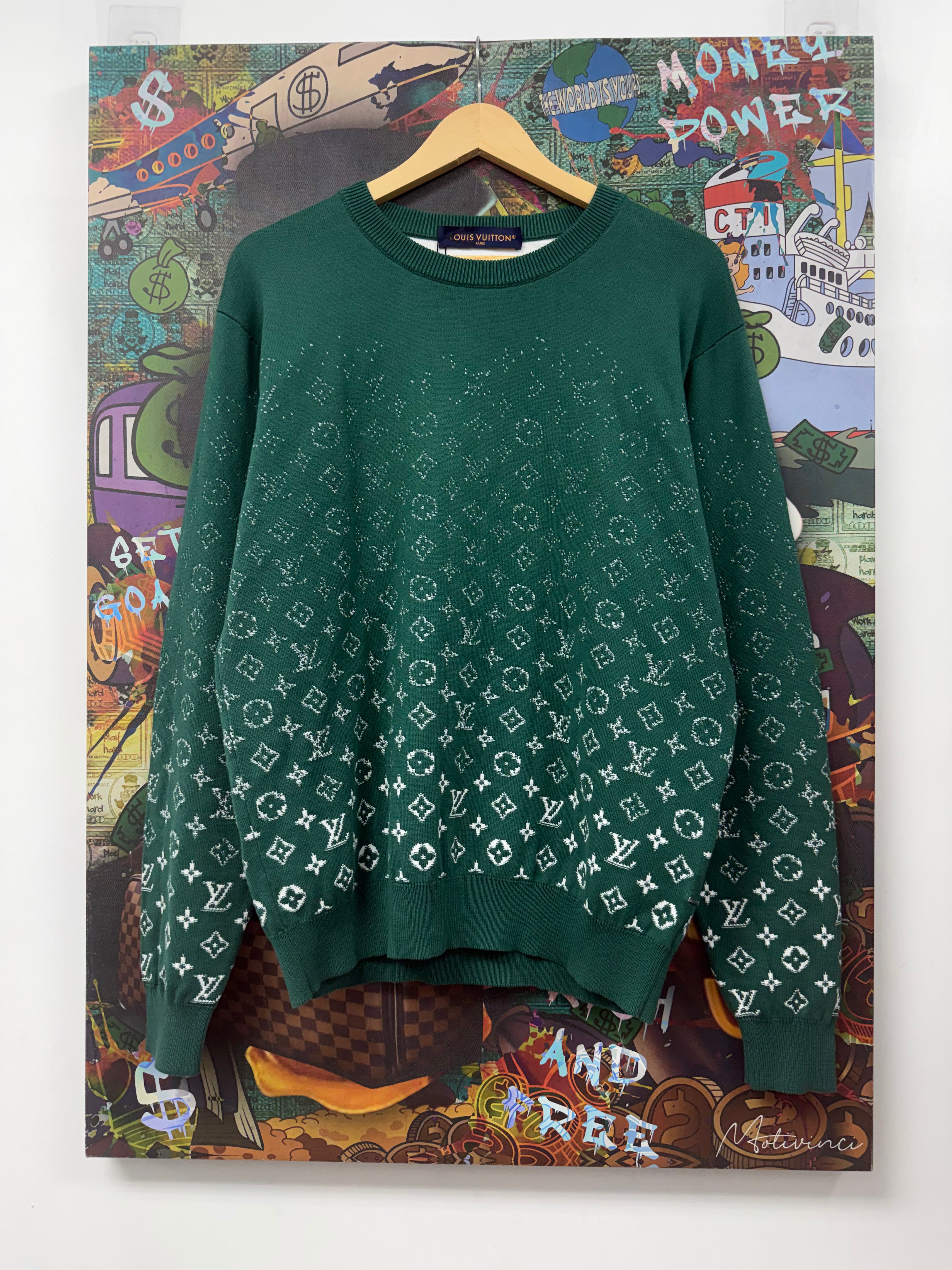 Louis Vuitton Green Gradient Eclipse Crewneck