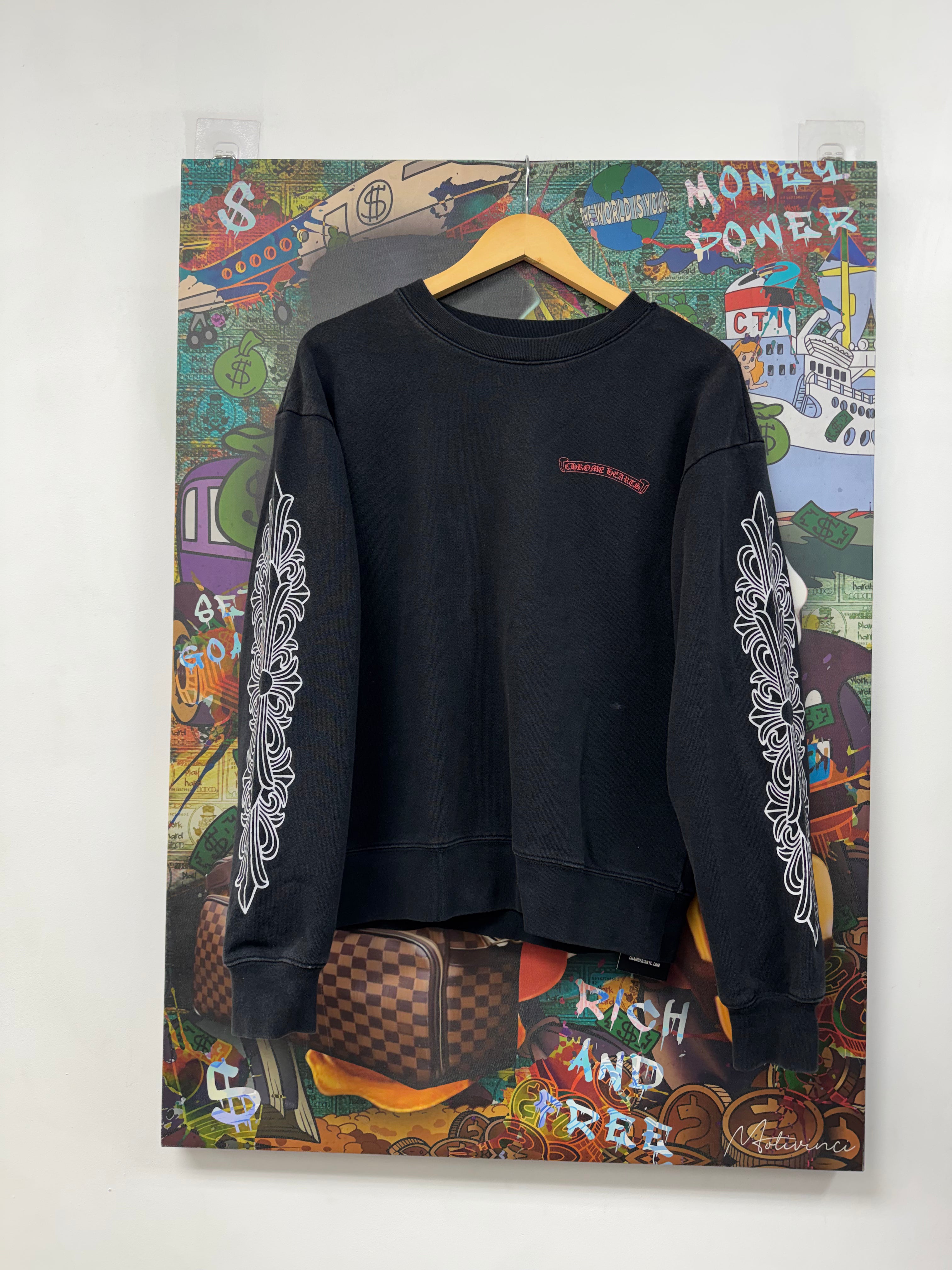 Chrome Hearts Matty Boy Black Chomper Crewneck