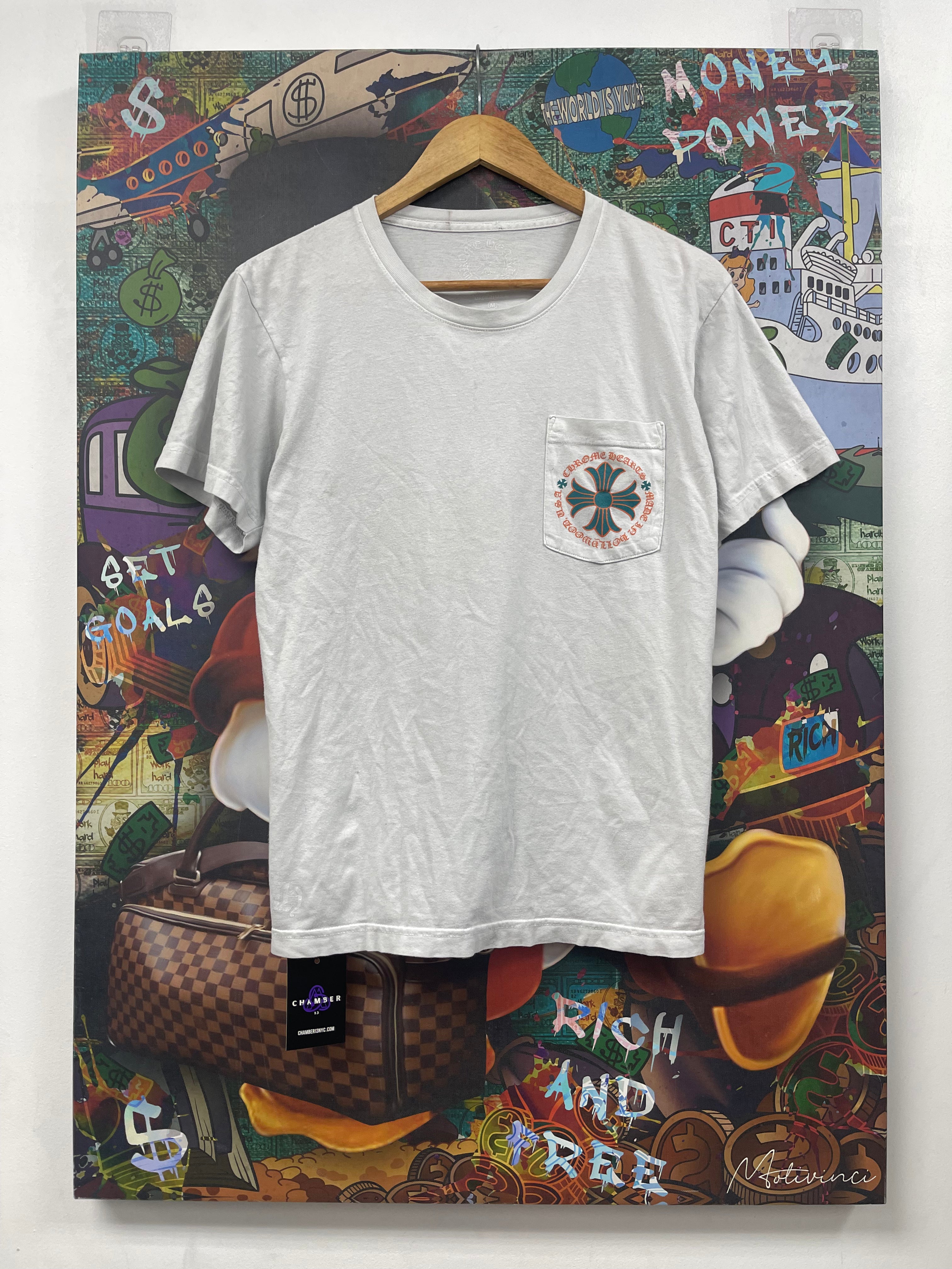Chrome Hearts White Art Basel Orange Green Plus Tee