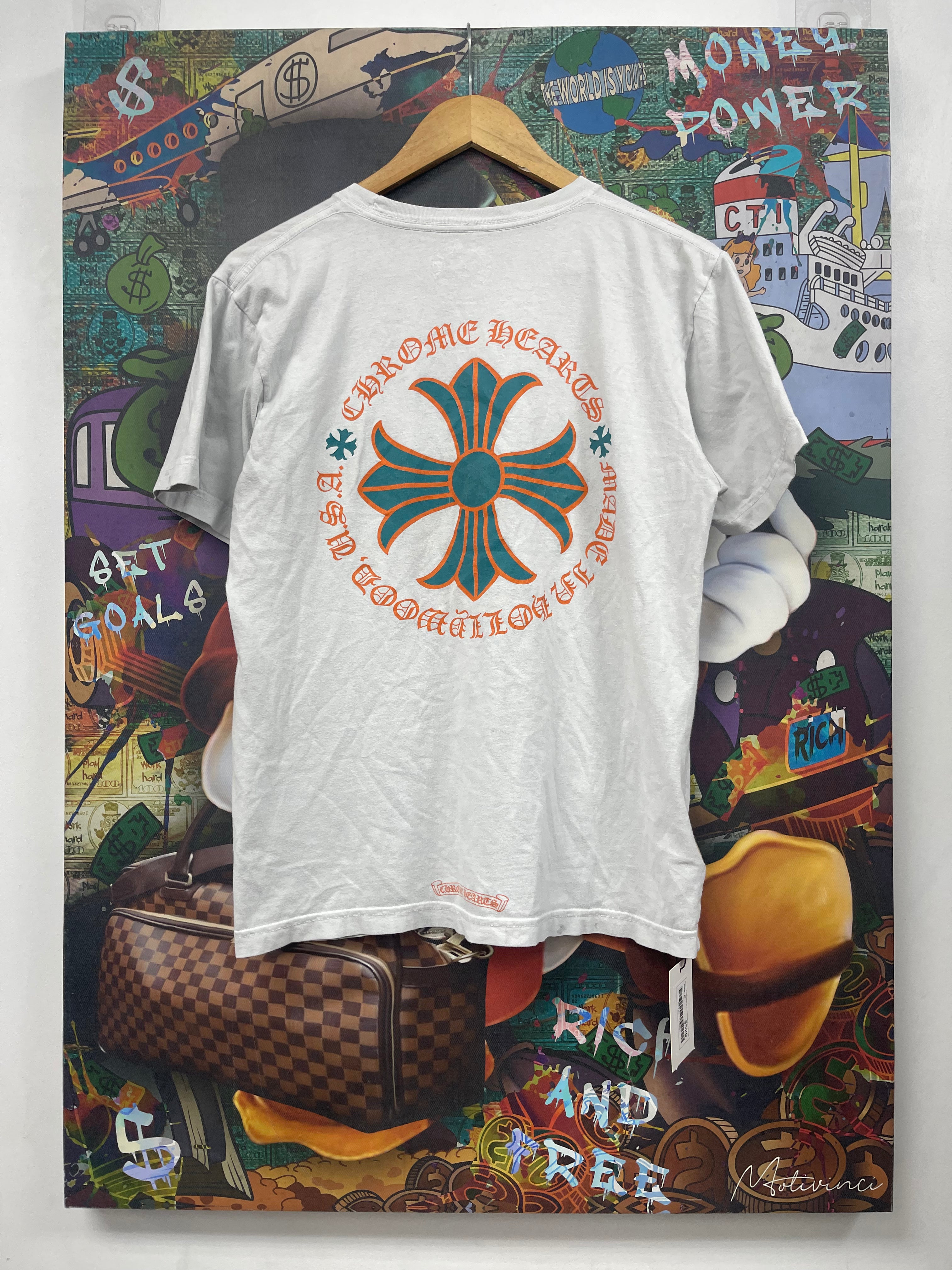 Chrome Hearts White Art Basel Orange Green Plus Tee