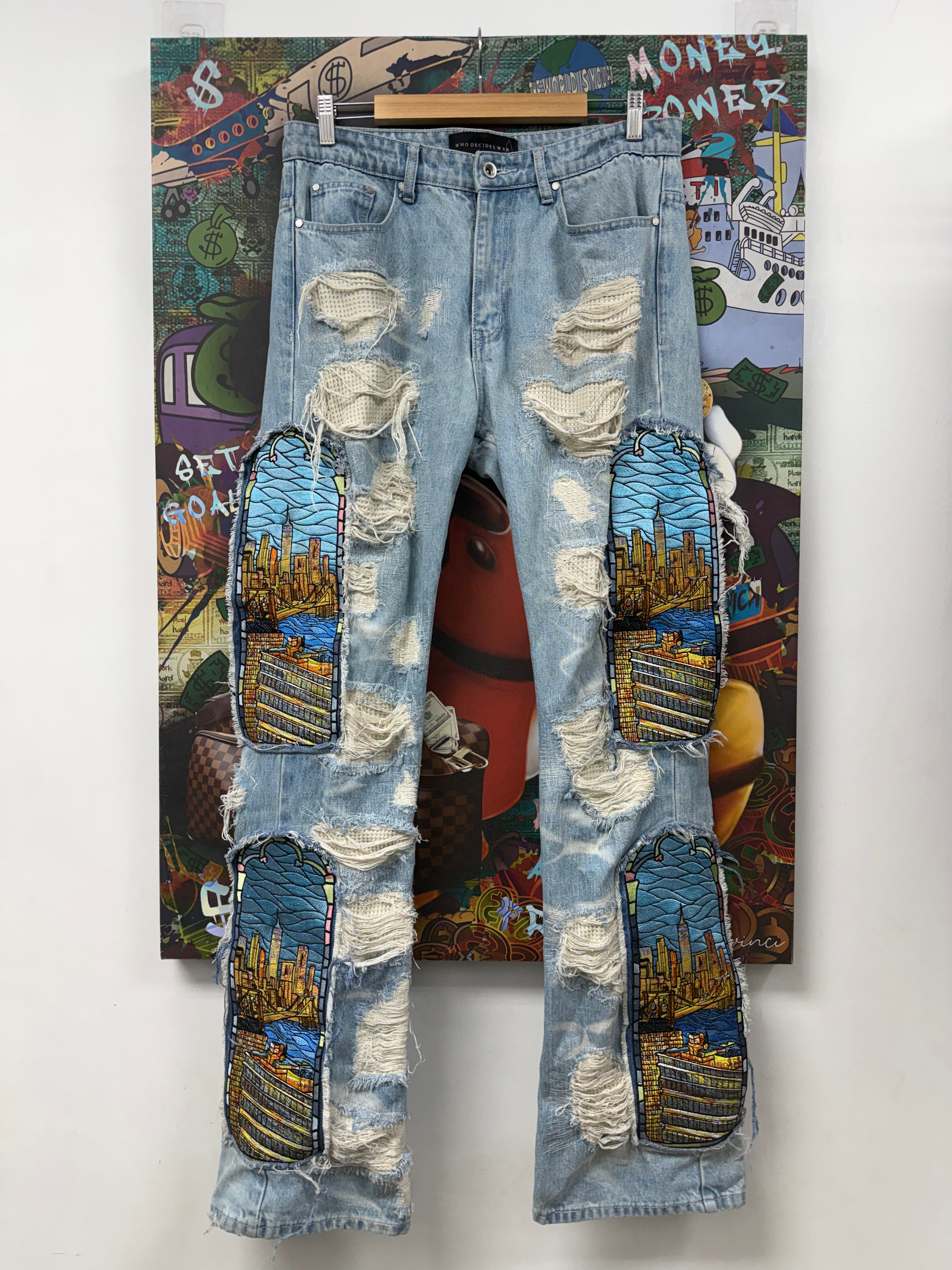 Who Decides War Light Wash POTN Sky Jeans