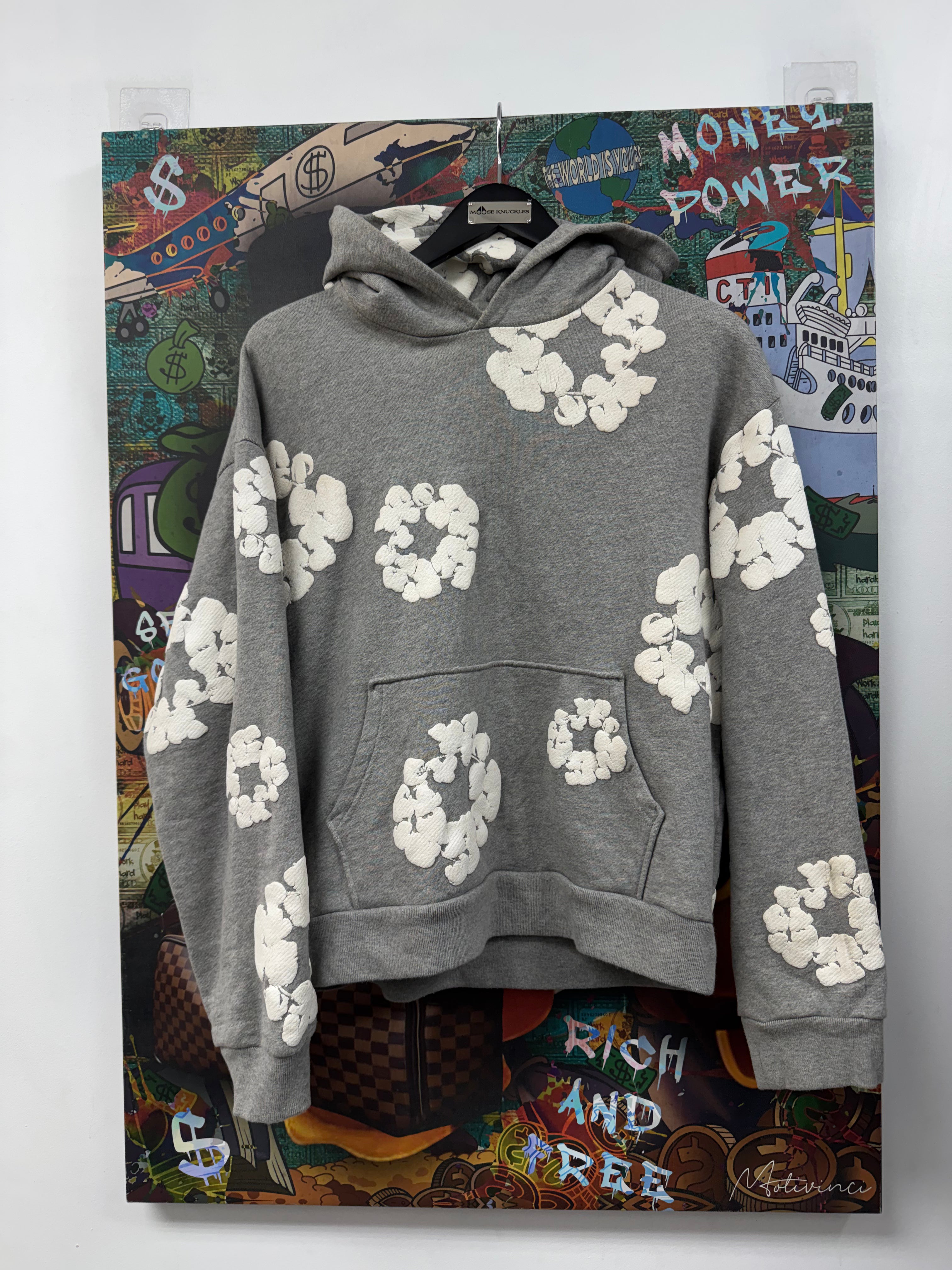 Denim Tears Grey Cotton Wreath Hoodie