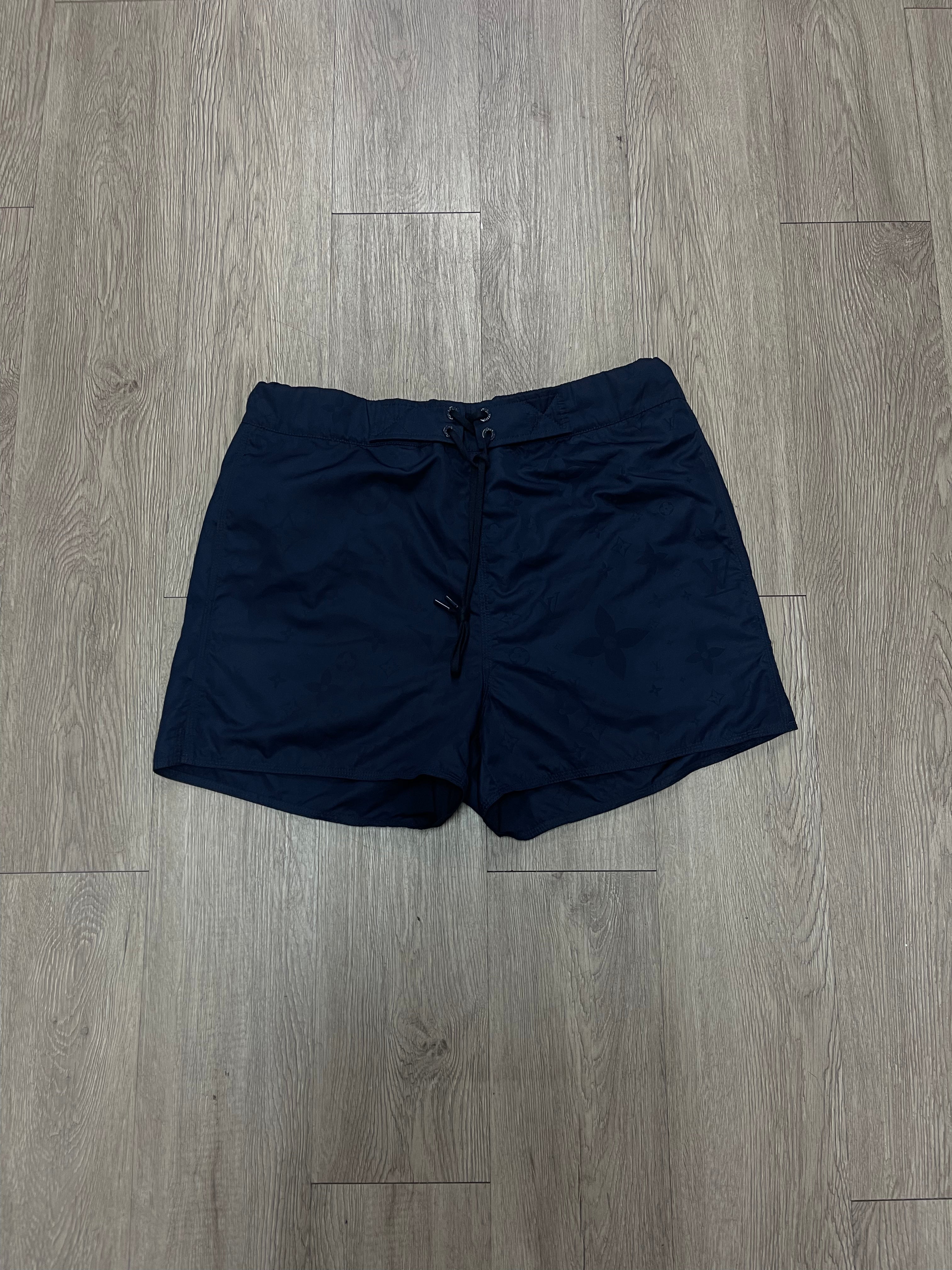 Louis Vuitton Navy Monogram Cargo Pocket Swim Trunks
