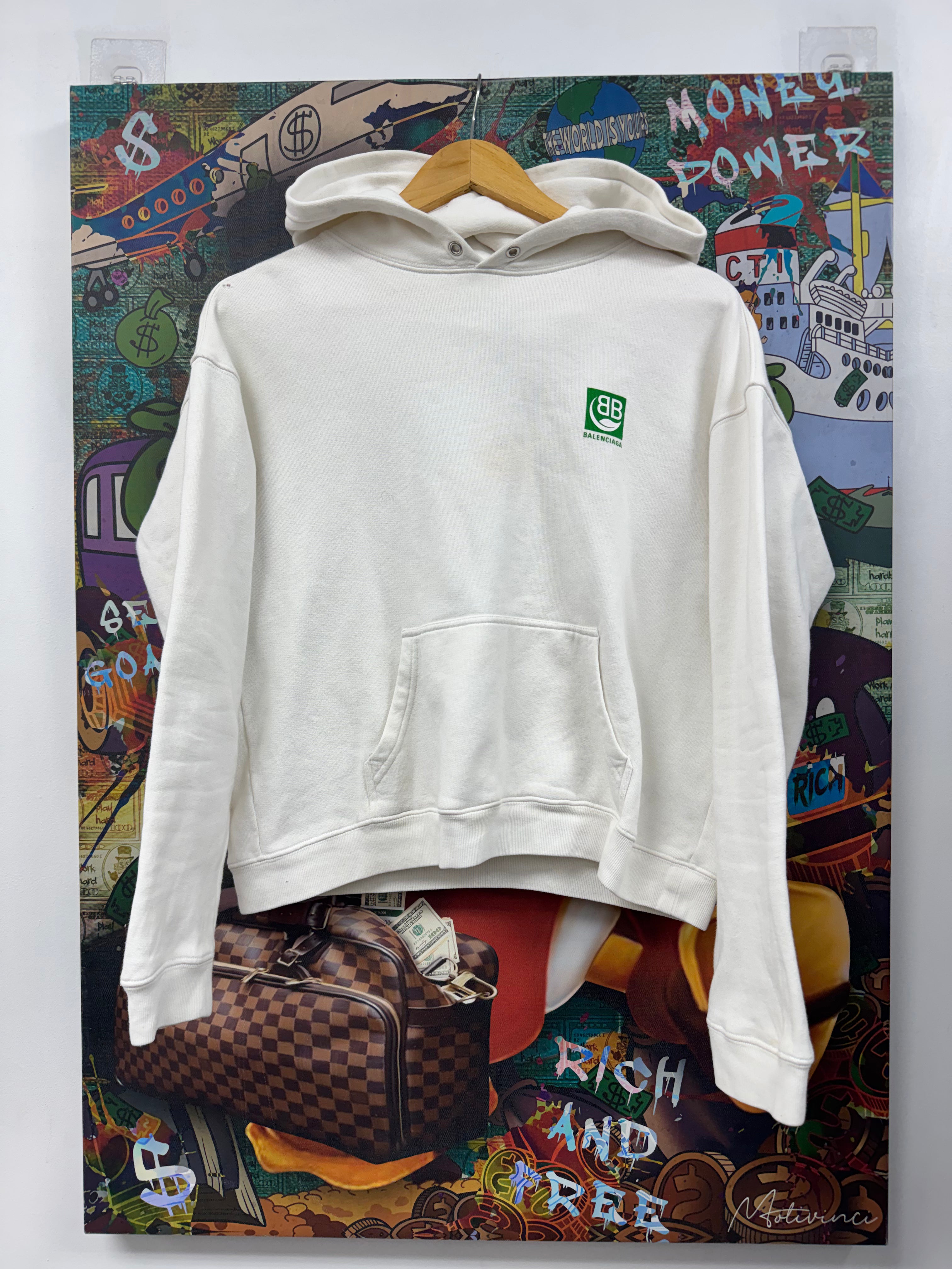 Balenciaga White BB WFP (Womens) Hoodie
