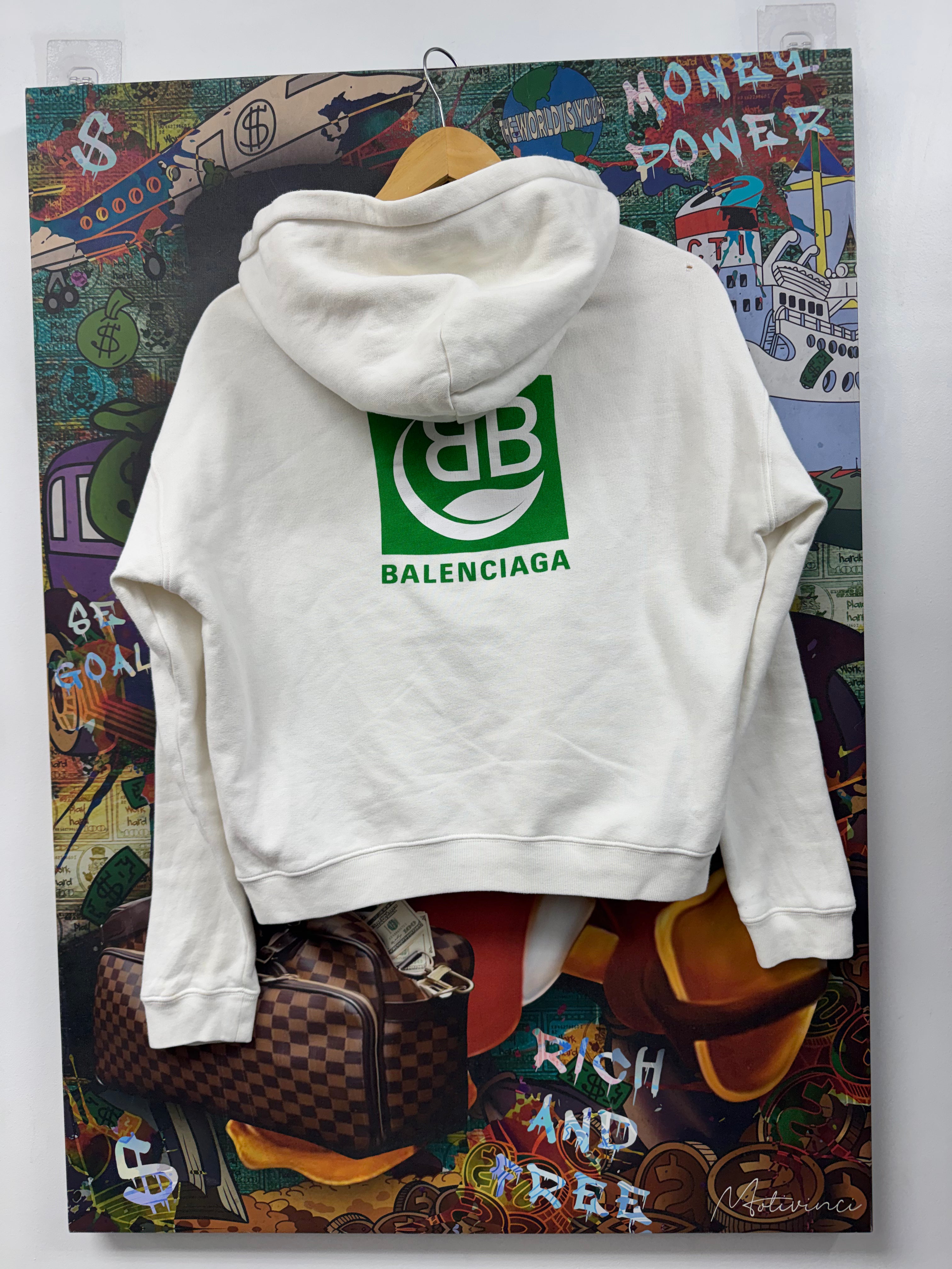Balenciaga White BB WFP (Womens) Hoodie