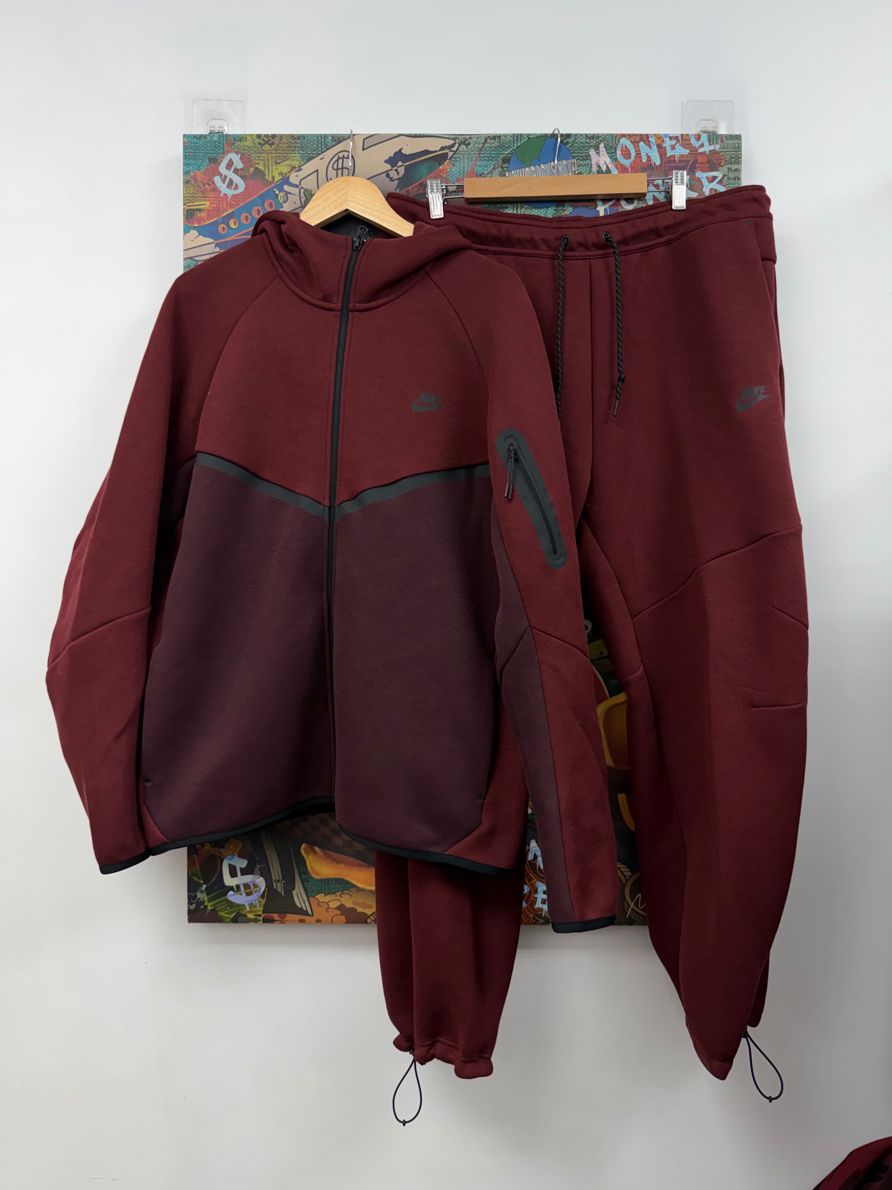 Nike Maroon Tech Sweatsuit