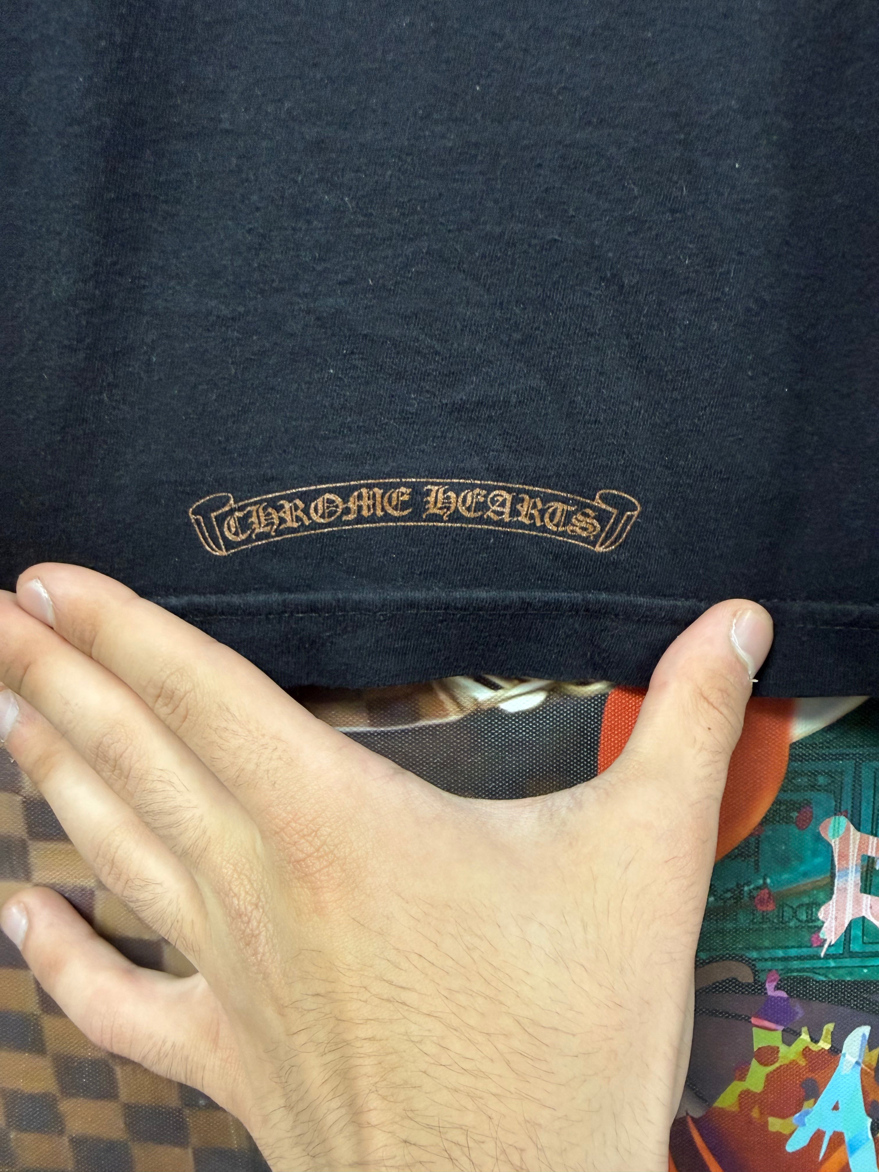 Chrome Hearts Black Brown Neck Logo Long Sleeve