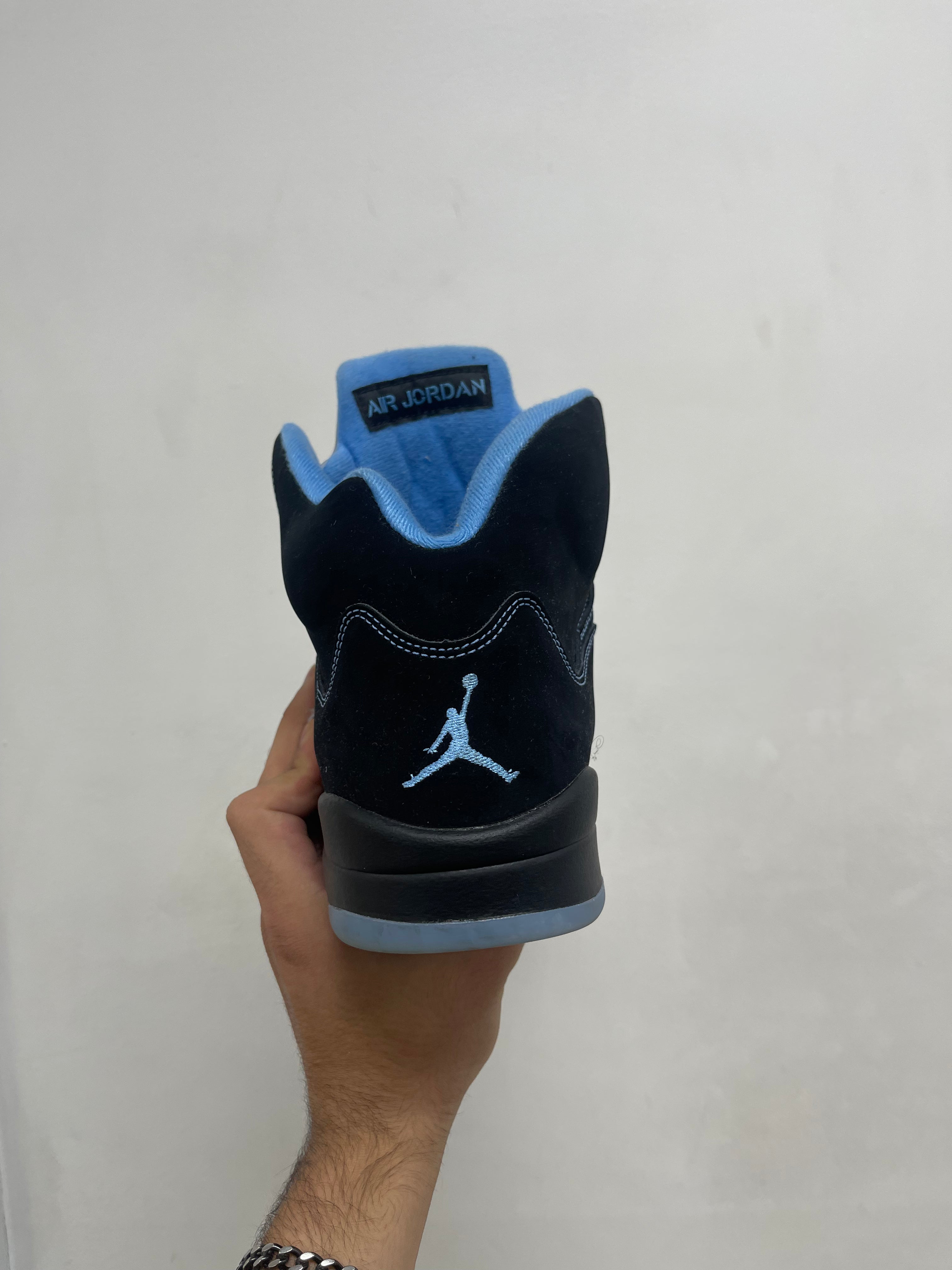 Jordan 5 Black University Blue Sneakers