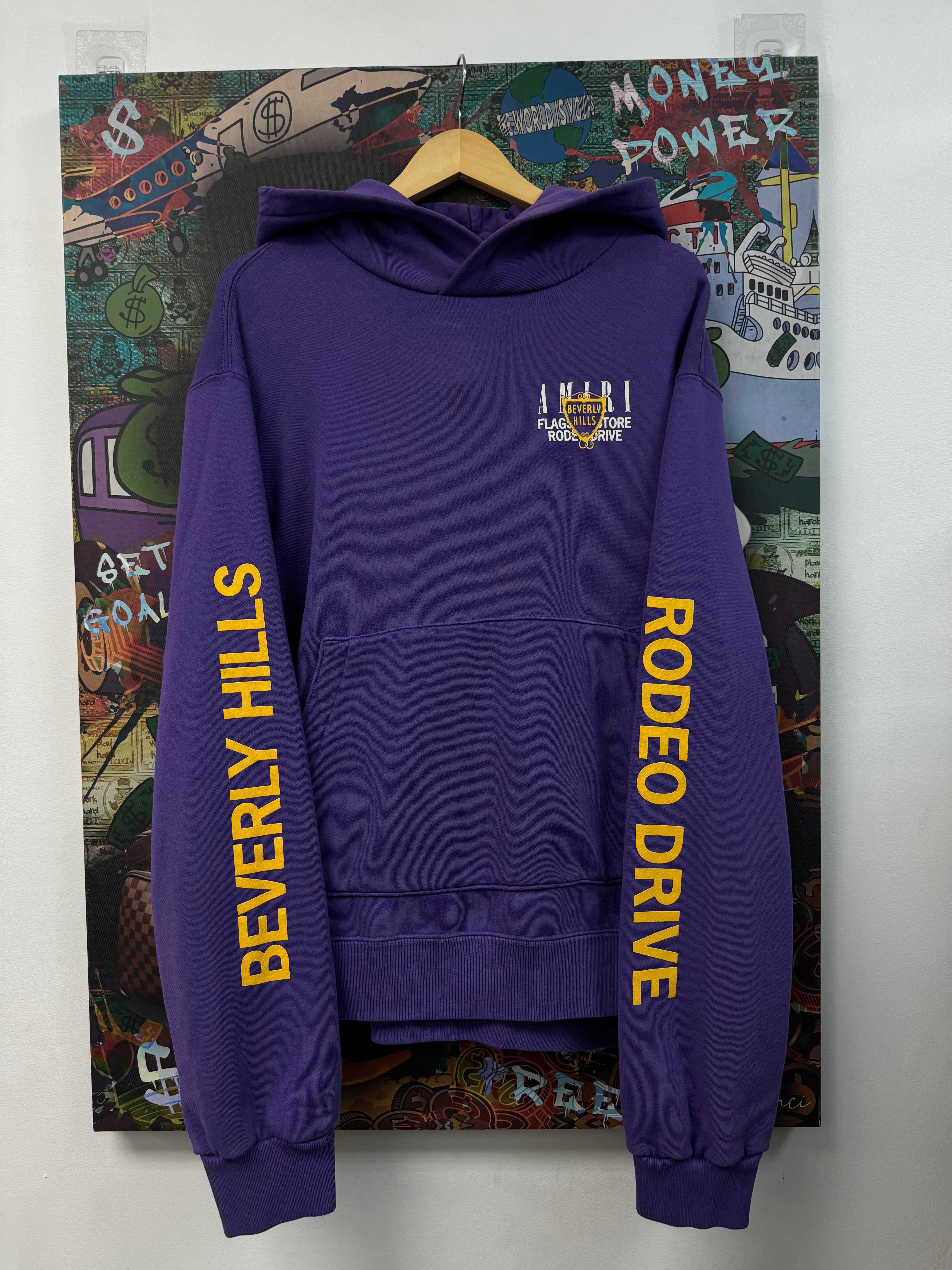 Amiri Purple Beverly Hills Hoodie