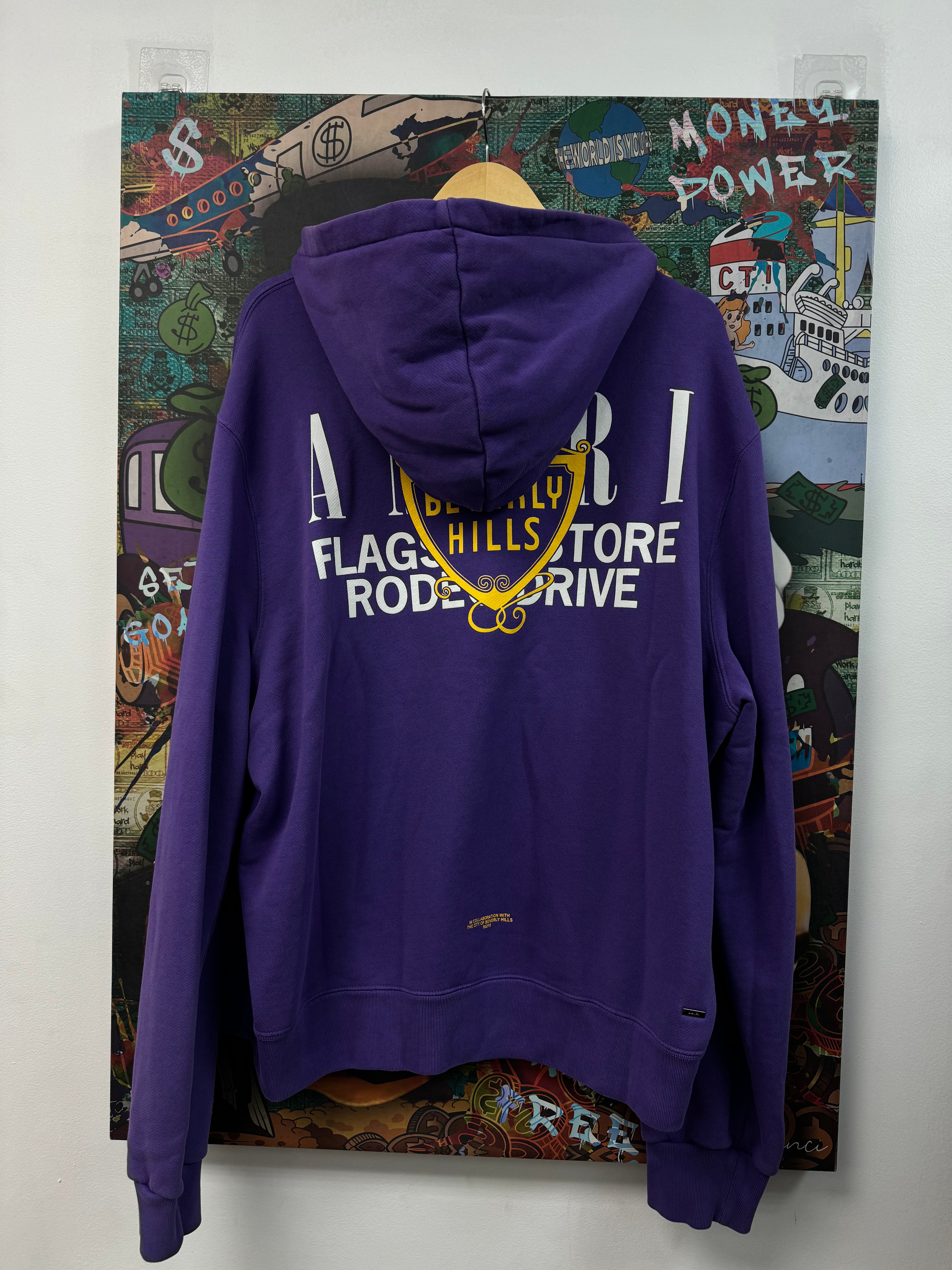 Amiri Purple Beverly Hills Hoodie