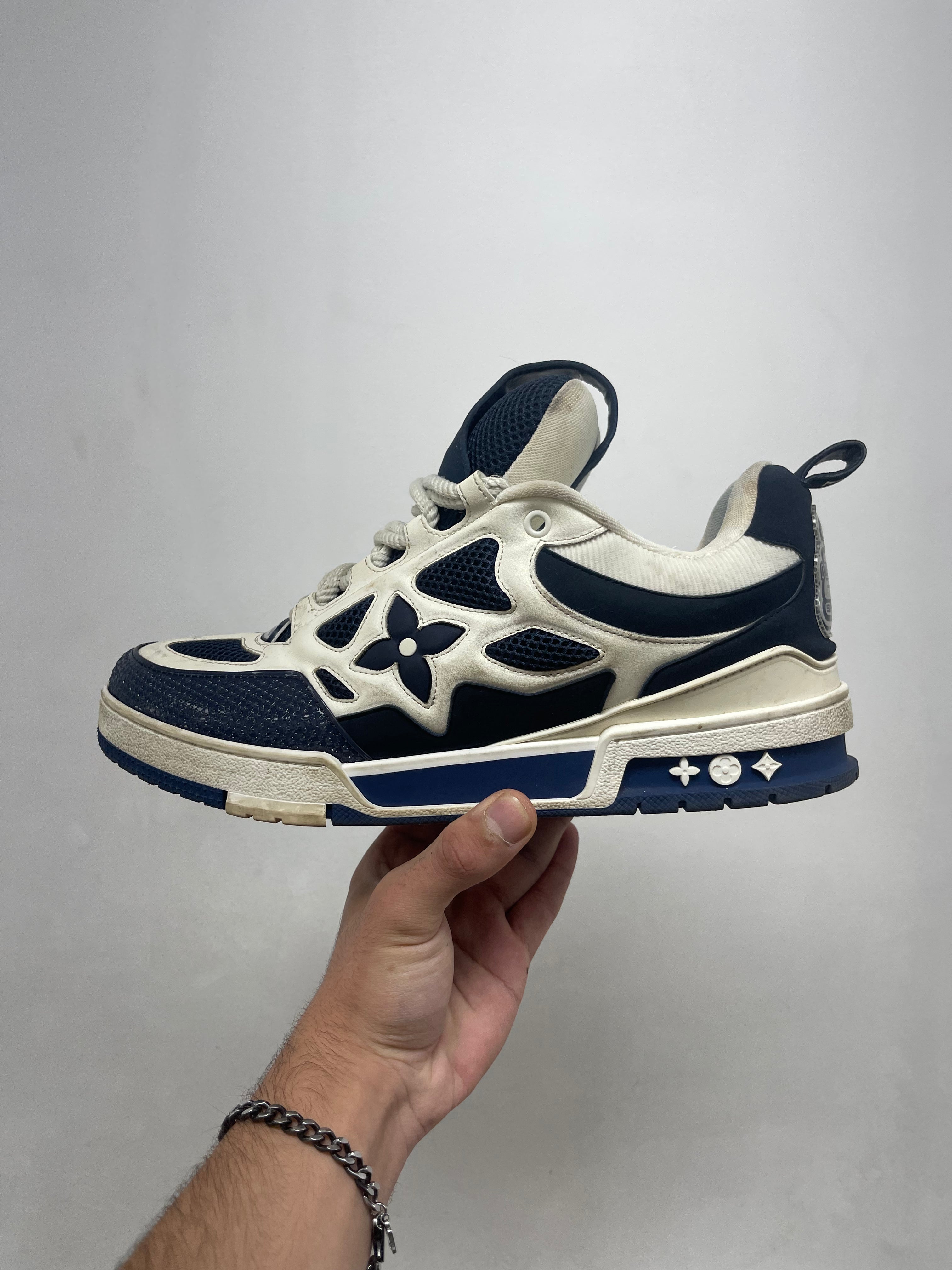 Louis Vuitton Navy White Skate Sneakers