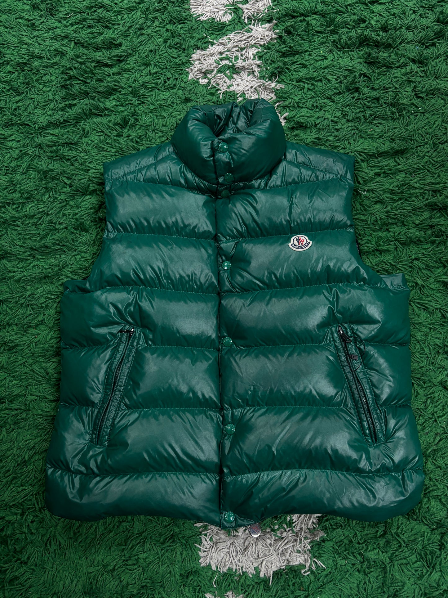 Moncler Vest Green Used Large