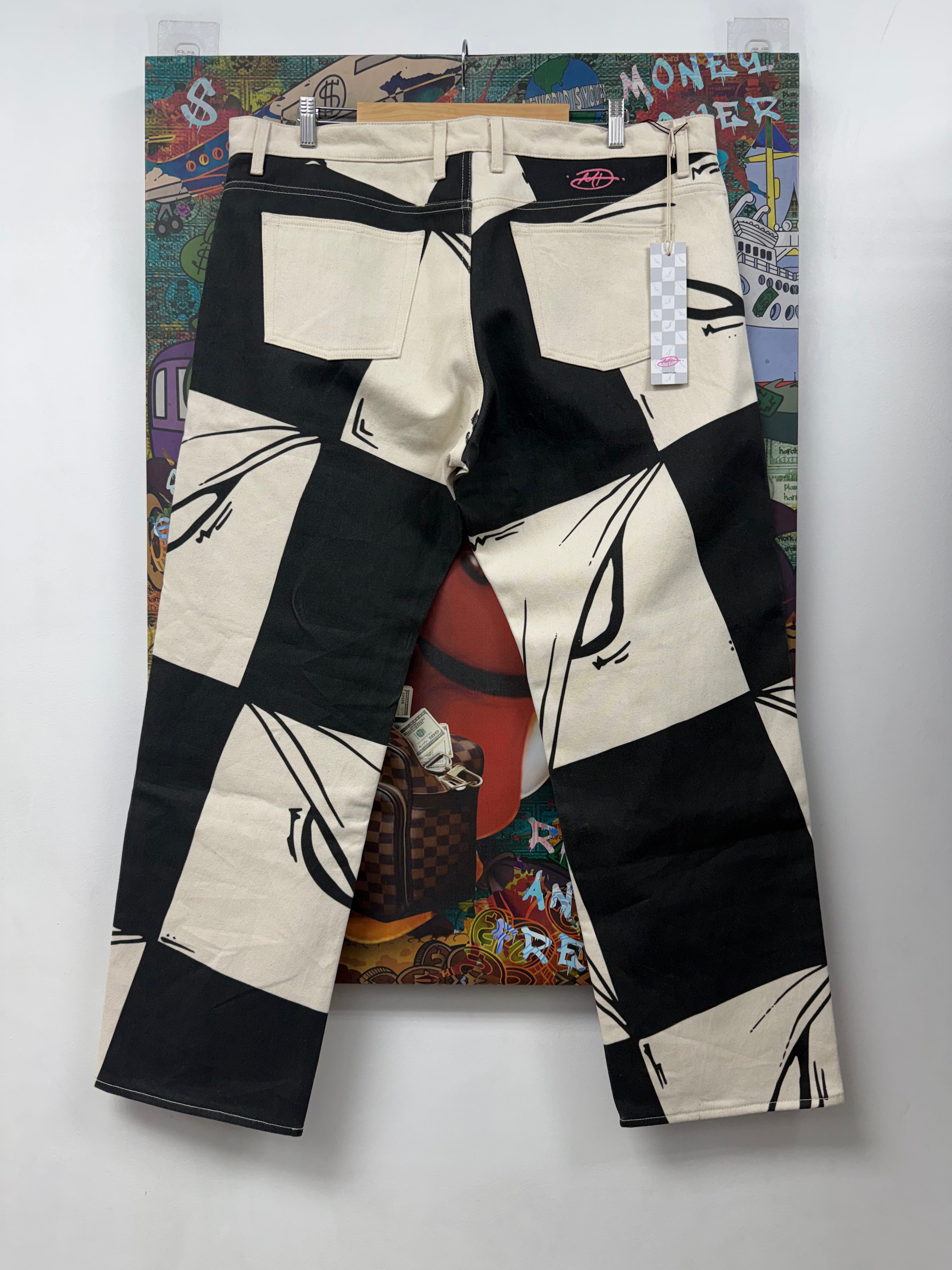 Matty Boy White Black Stay Fast Jeans