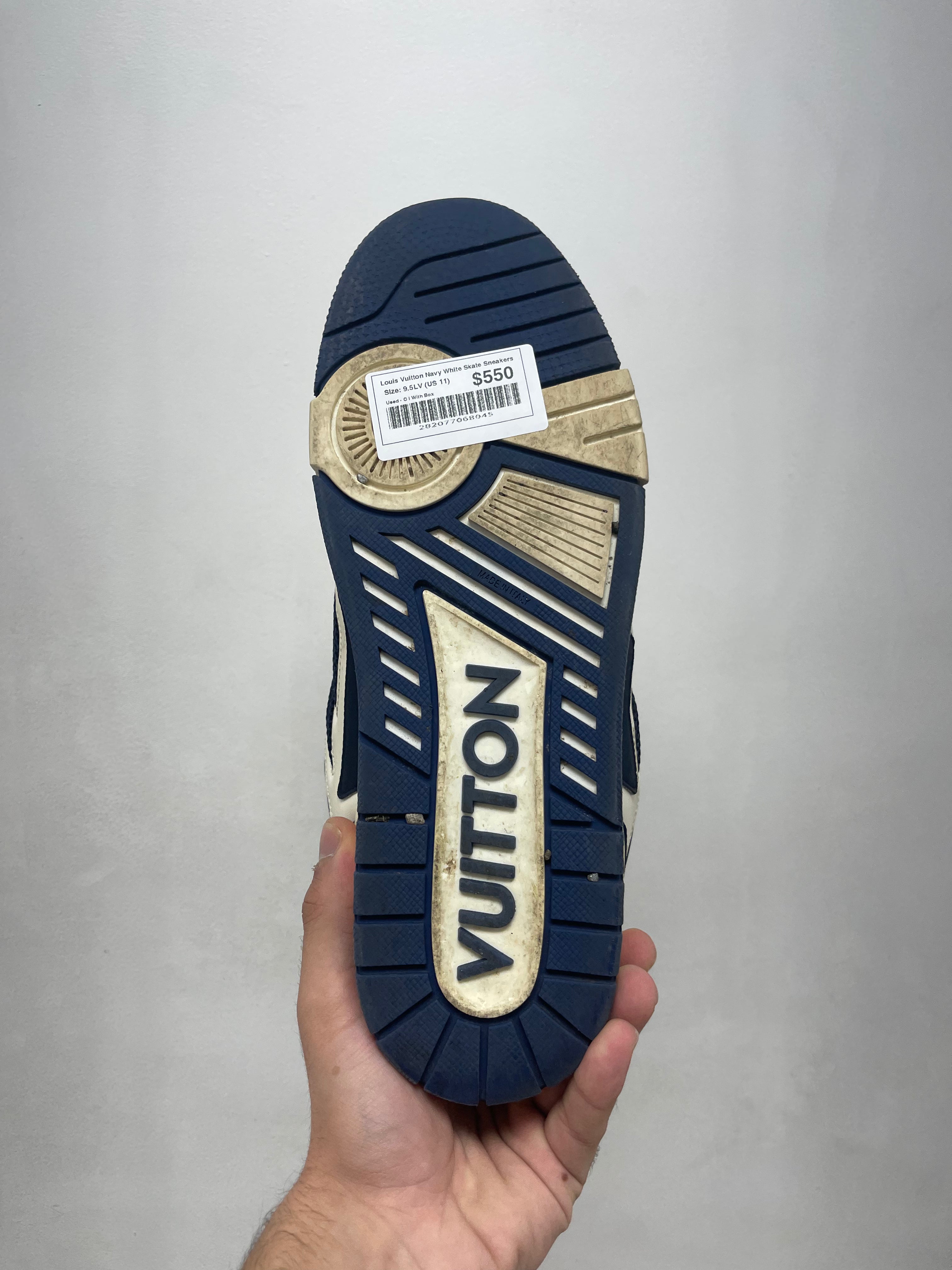 Louis Vuitton Navy White Skate Sneakers