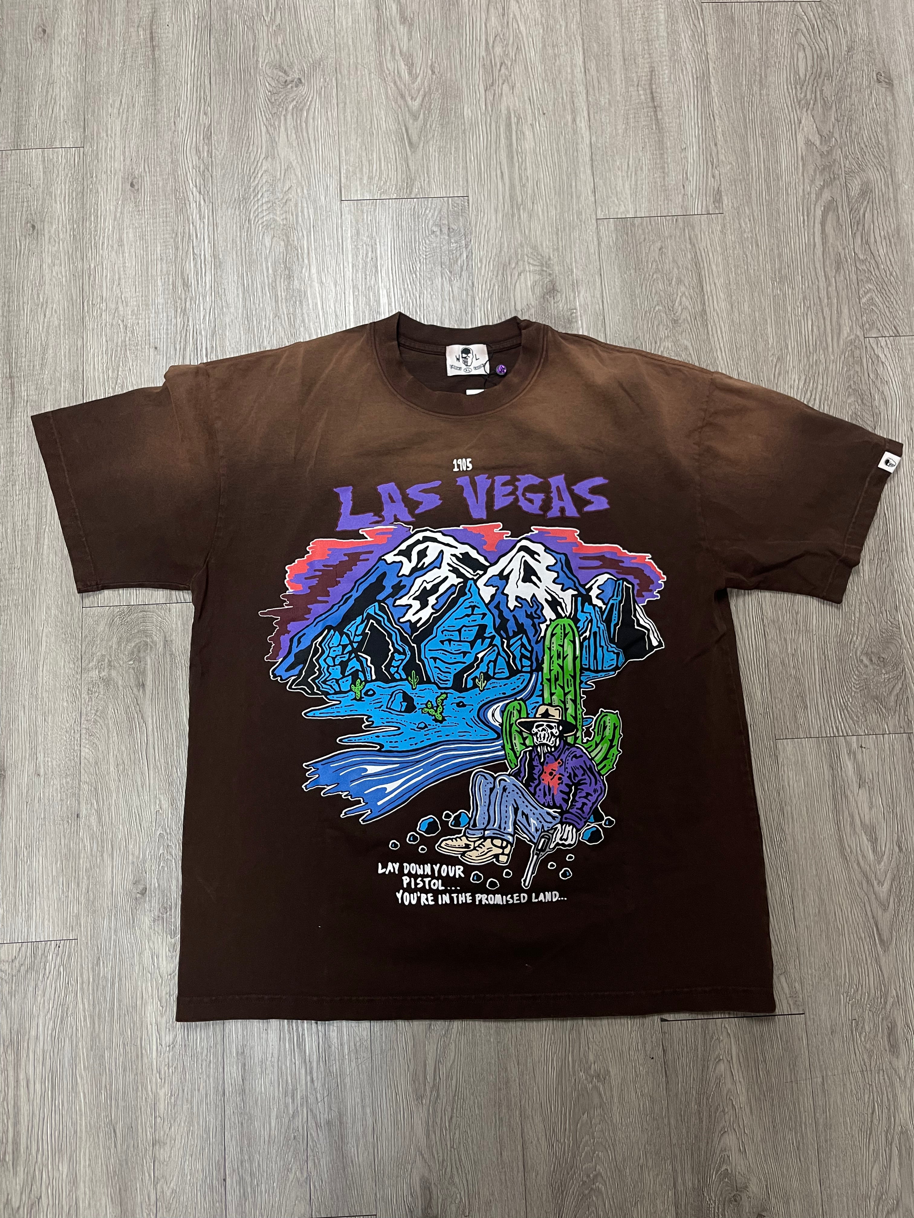 Warren Lotas Brown Purple Lay Down Your Pistol Tee