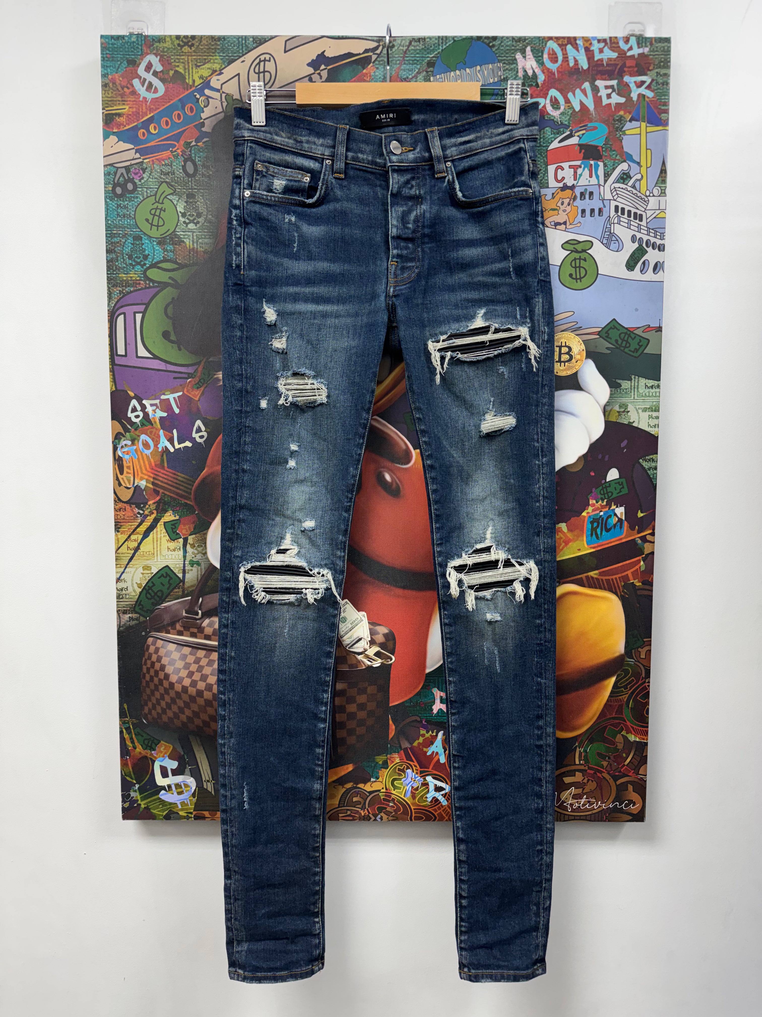 Amiri MX1 Deep Classic Black Patch Jeans