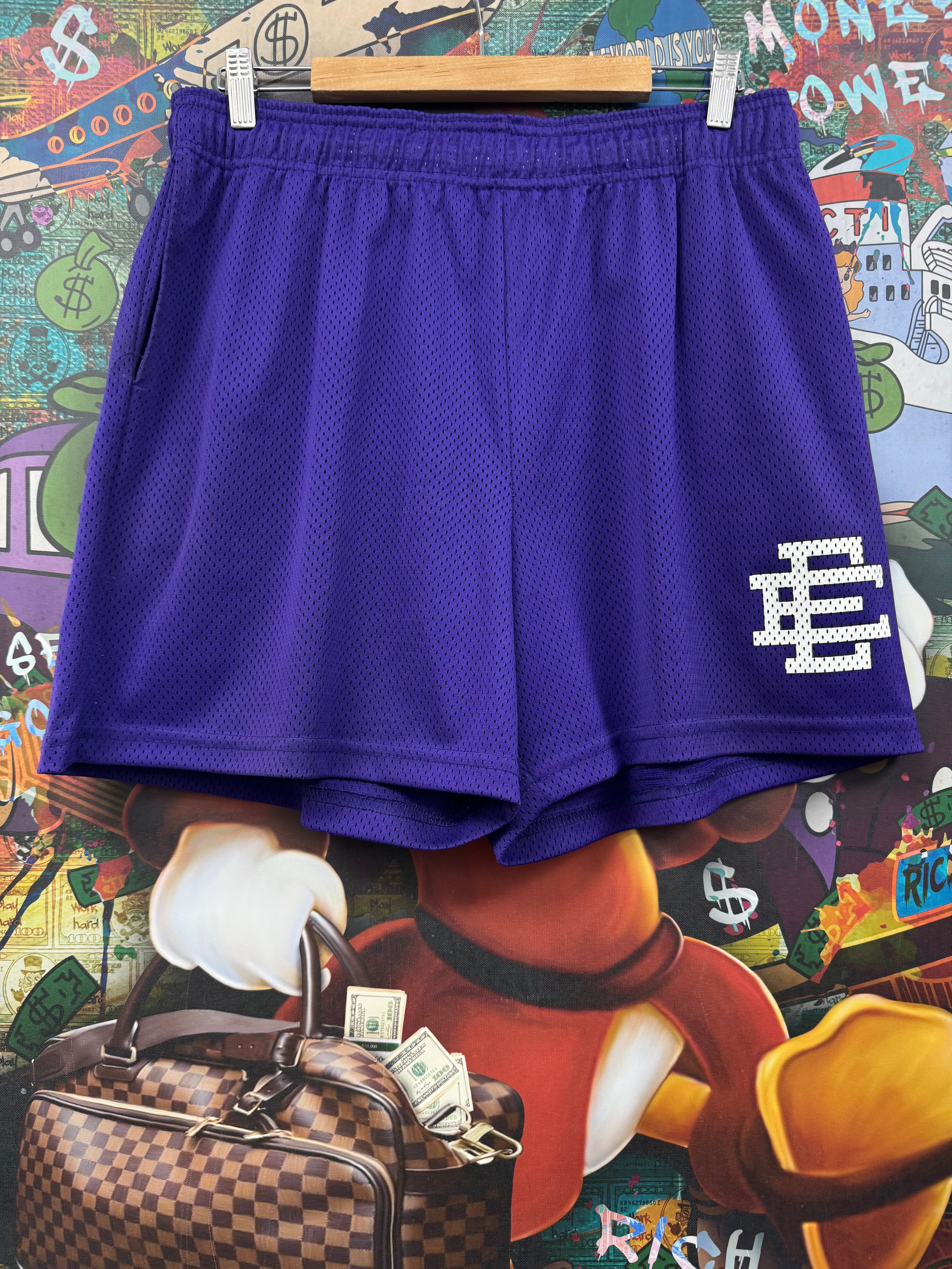 Eric Emanuel Purple White Basic Shorts