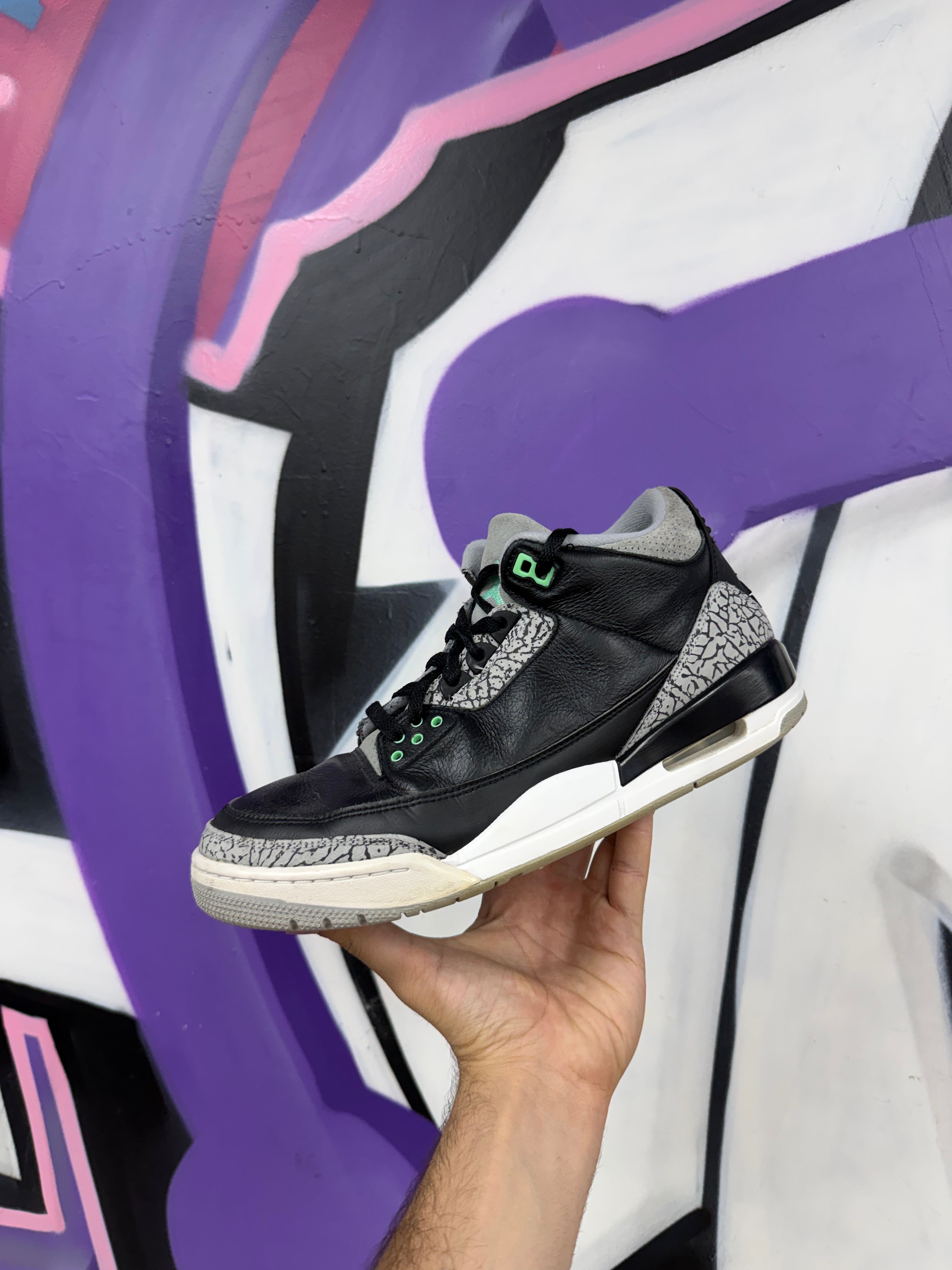 Jordan 3 Green Glow Sneakers