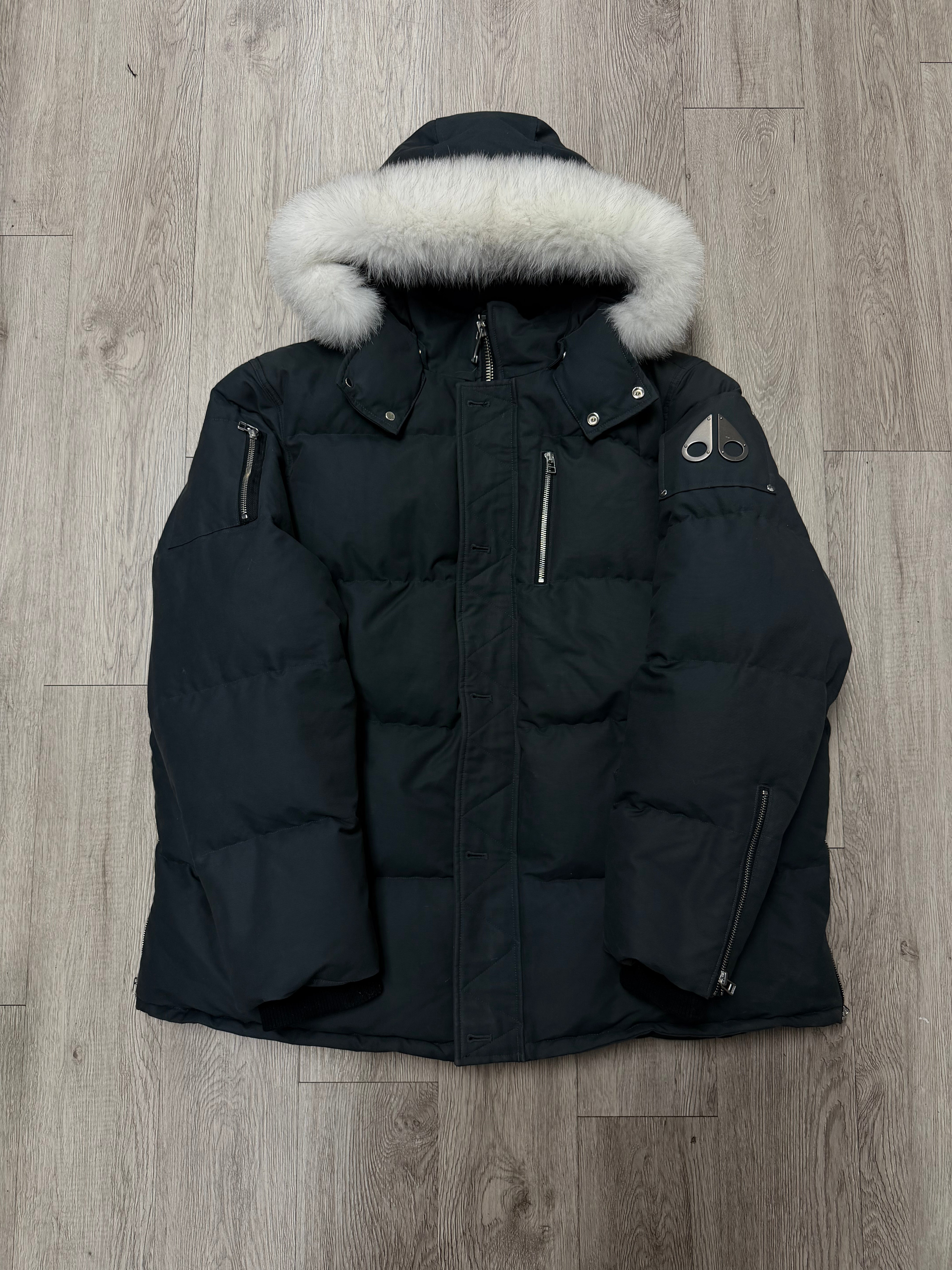 Moose Knuckles Grey White Fur 3Q Jacket