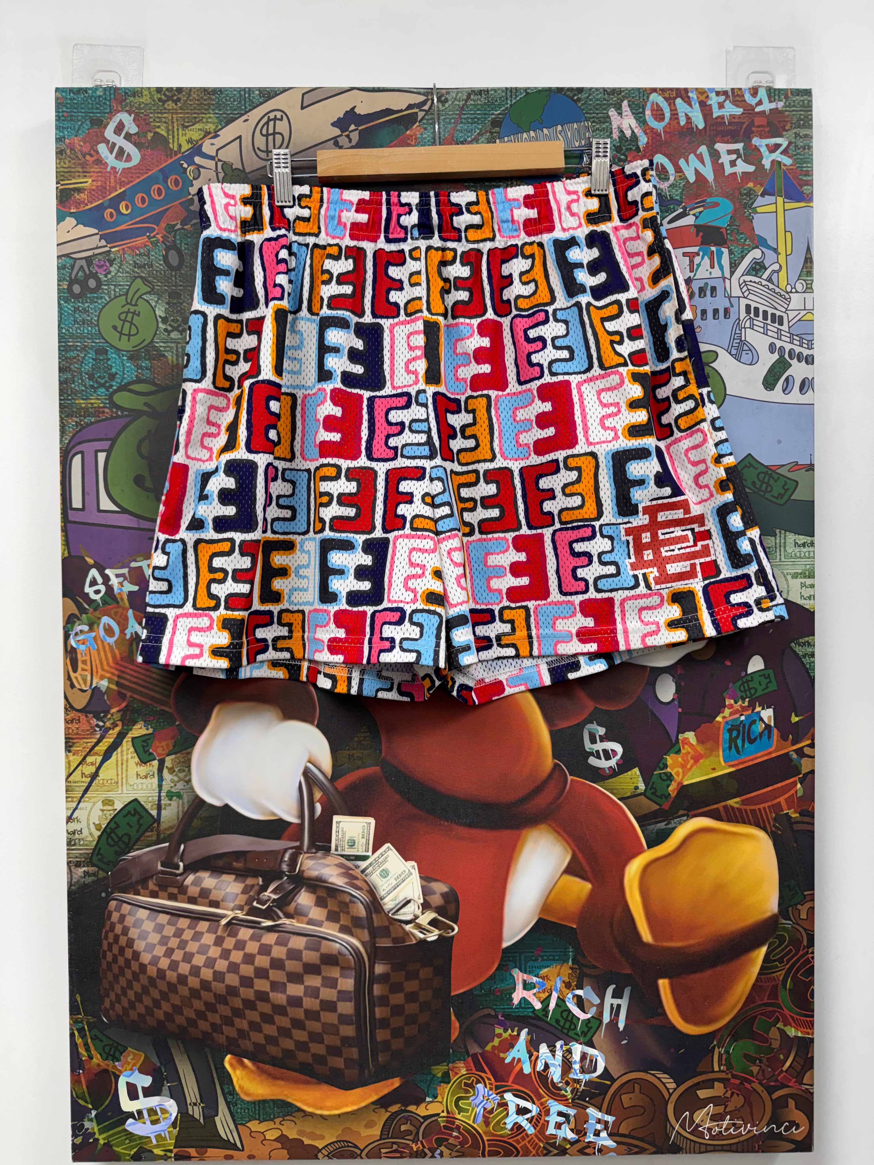 Eric Emanuel Multi Color Fendi Shorts