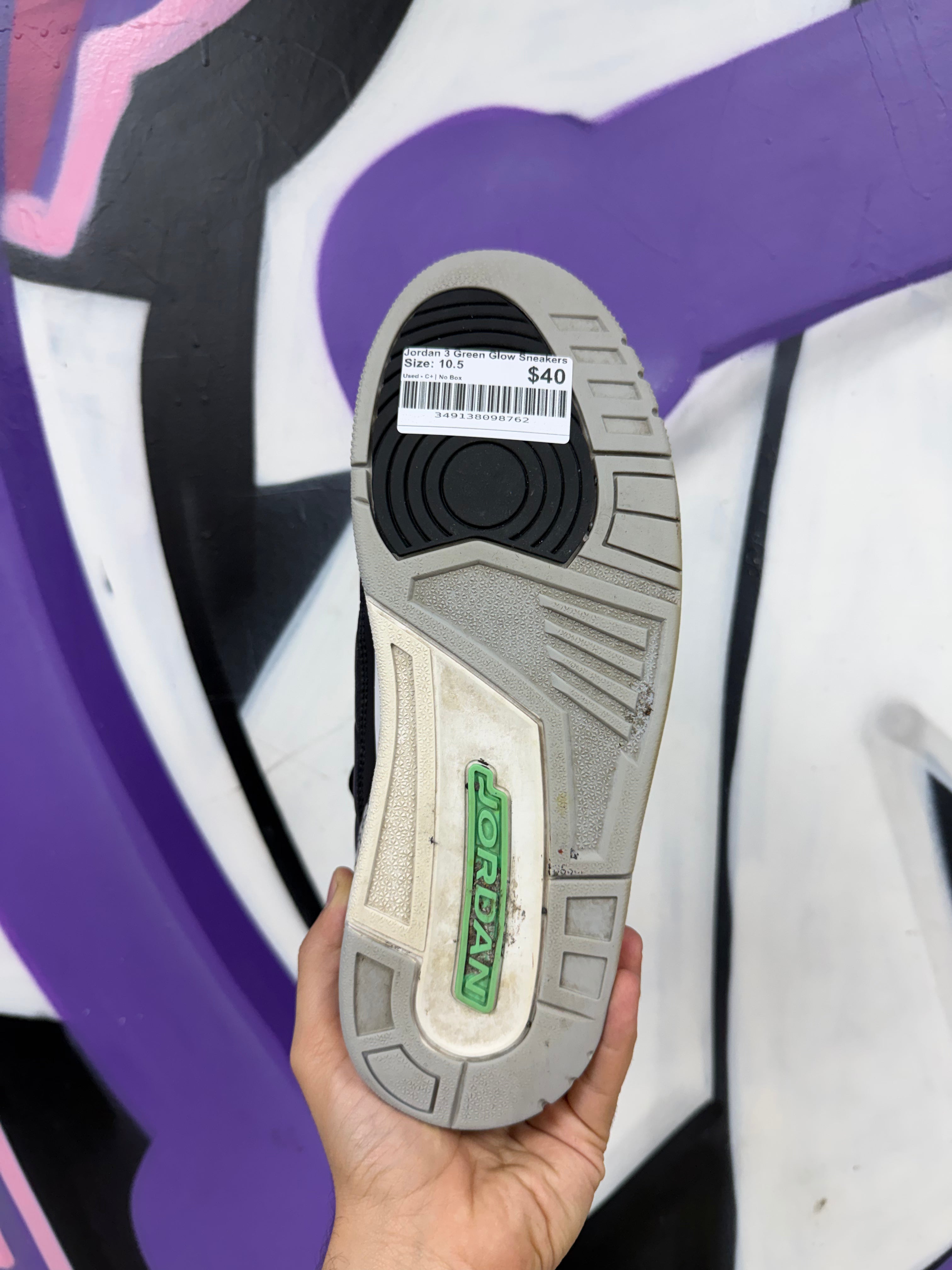 Jordan 3 Green Glow Sneakers