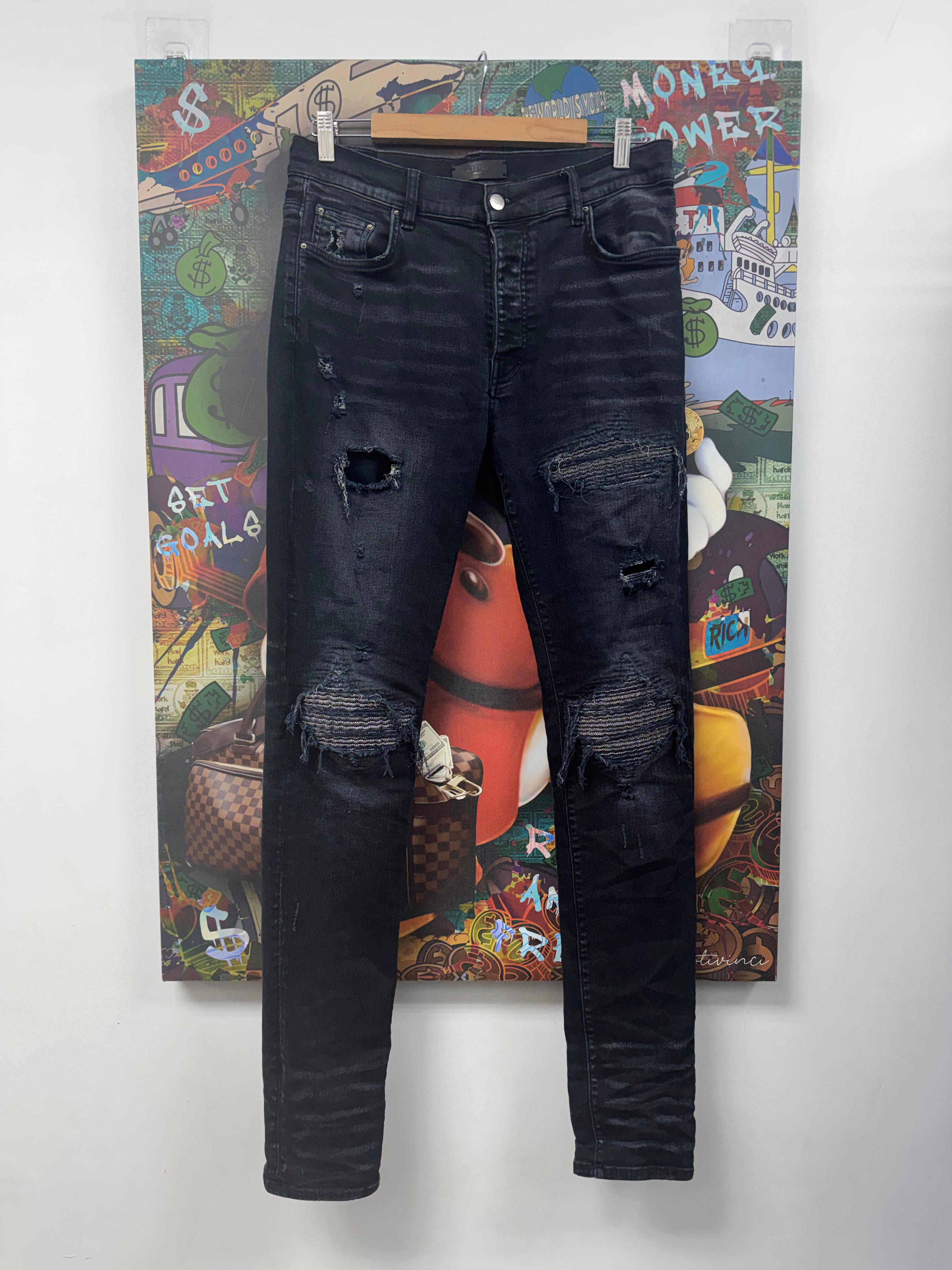 Amiri MX1 Black Wash Iridescent Jeans