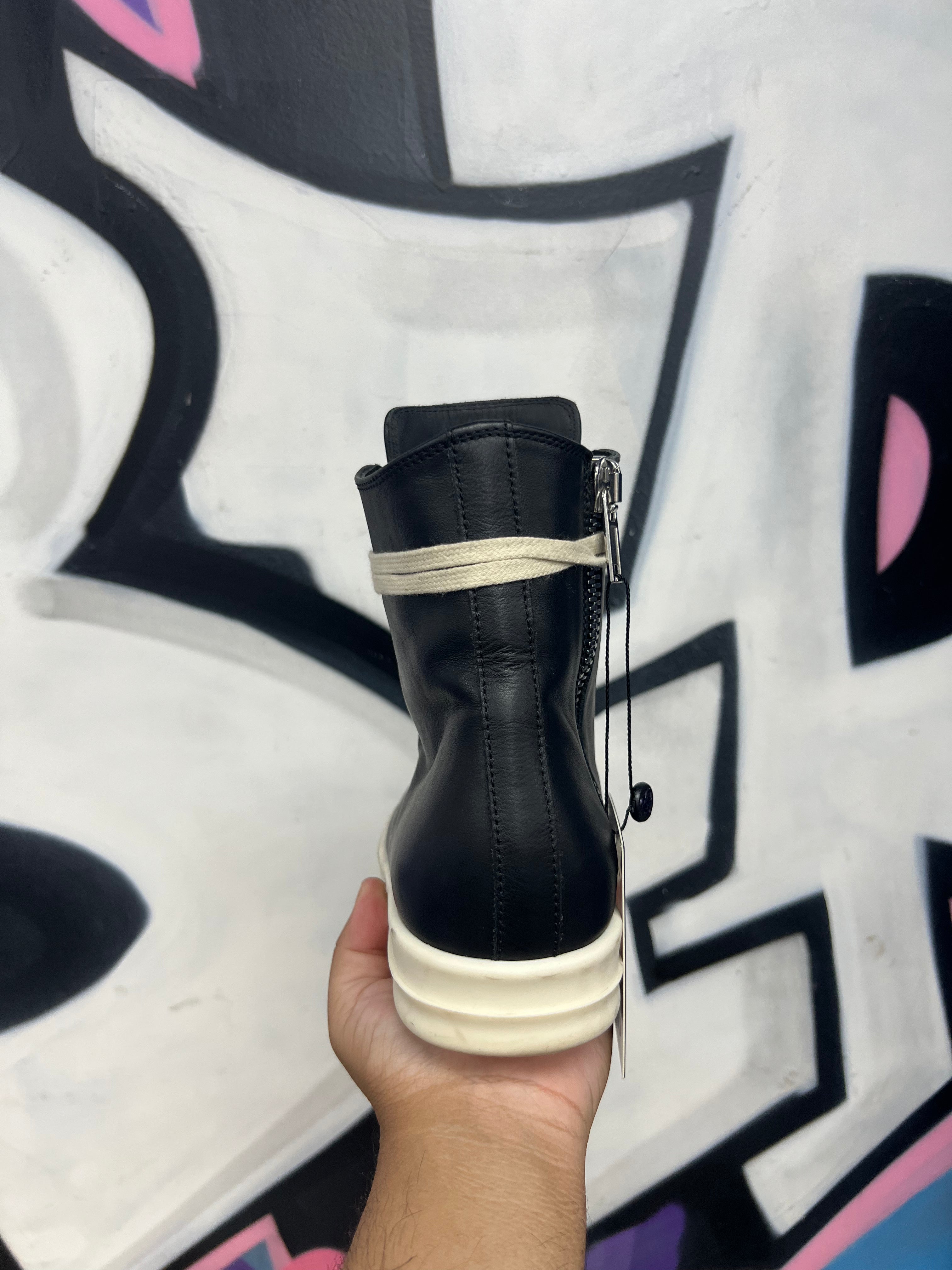 Rick Owens Black Mainline Hi Sneakers