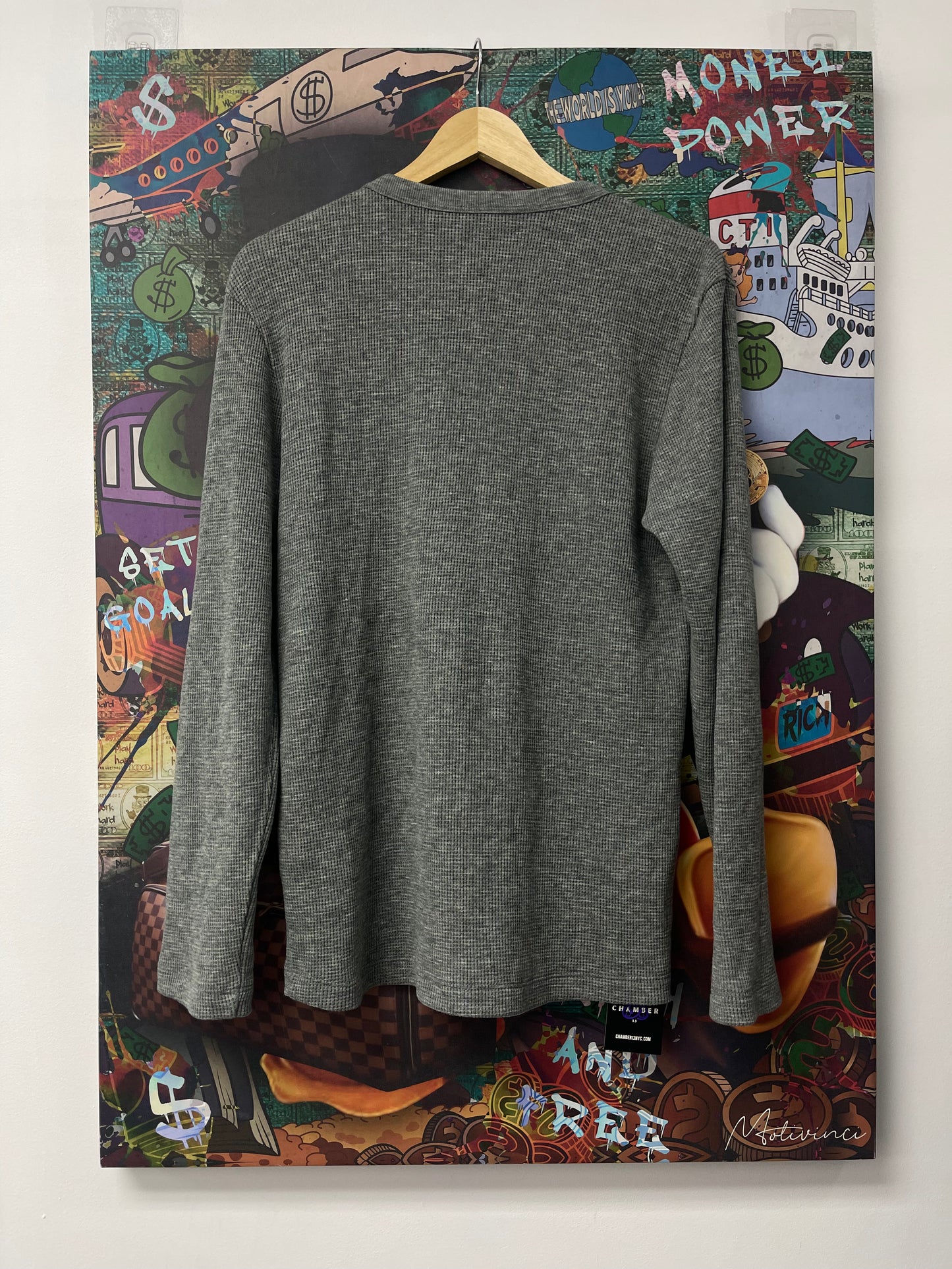 Chrome Hearts Waffle Thermal LS Grey New