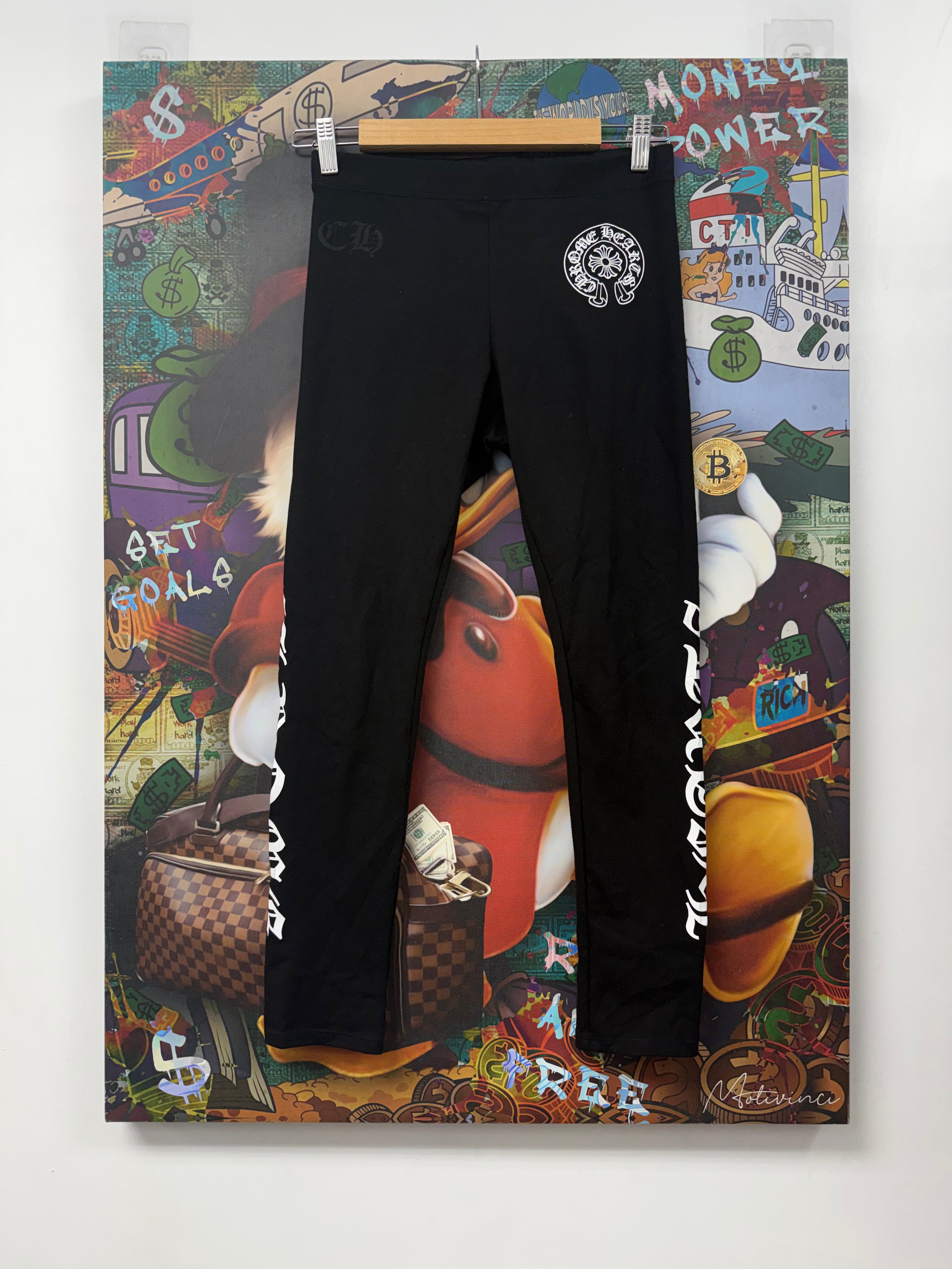 Chrome Hearts Black Horseshoe Leggings (Heavy) Leggings