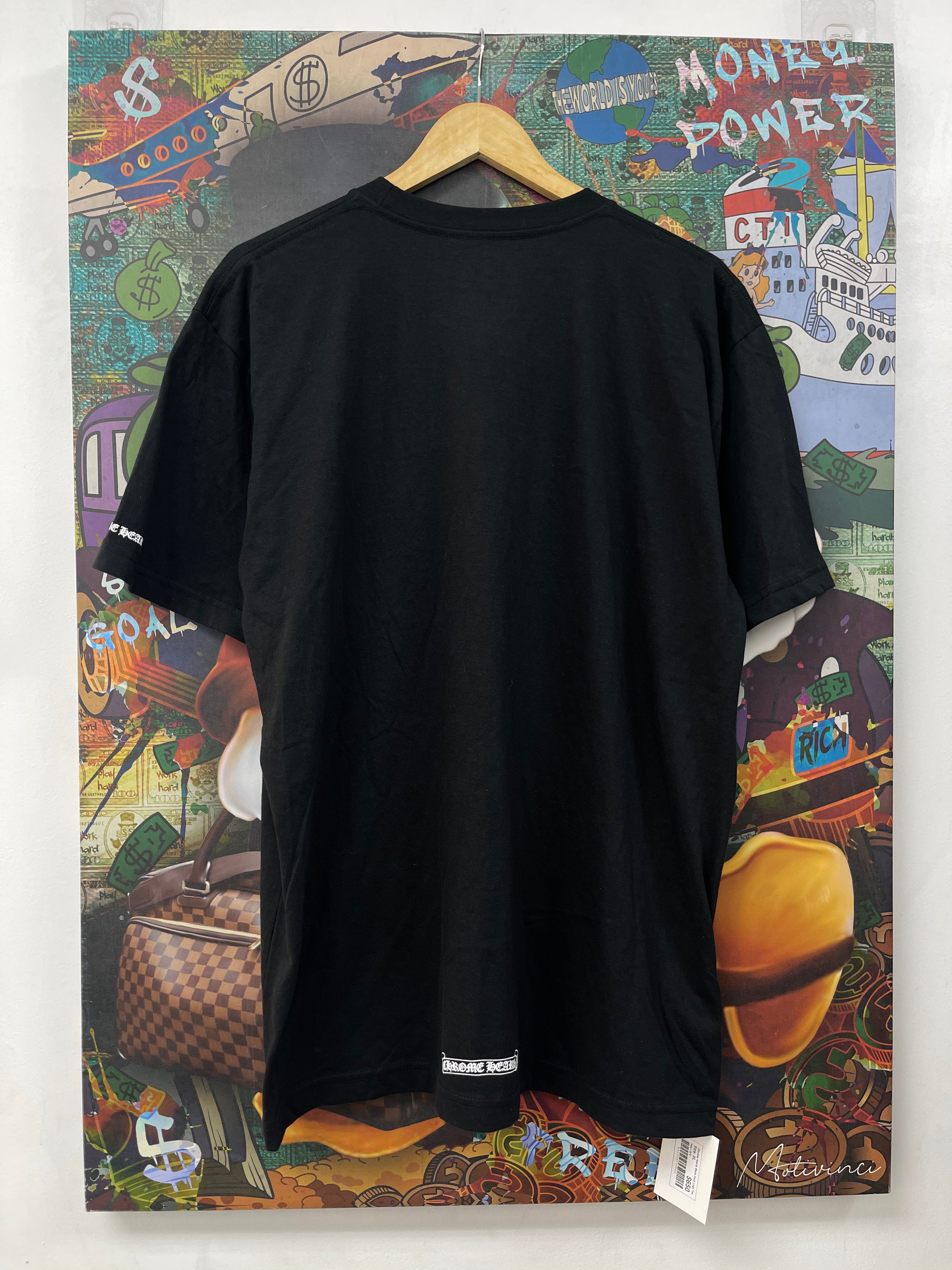 Chrome Hearts Black Neck Logo Tee
