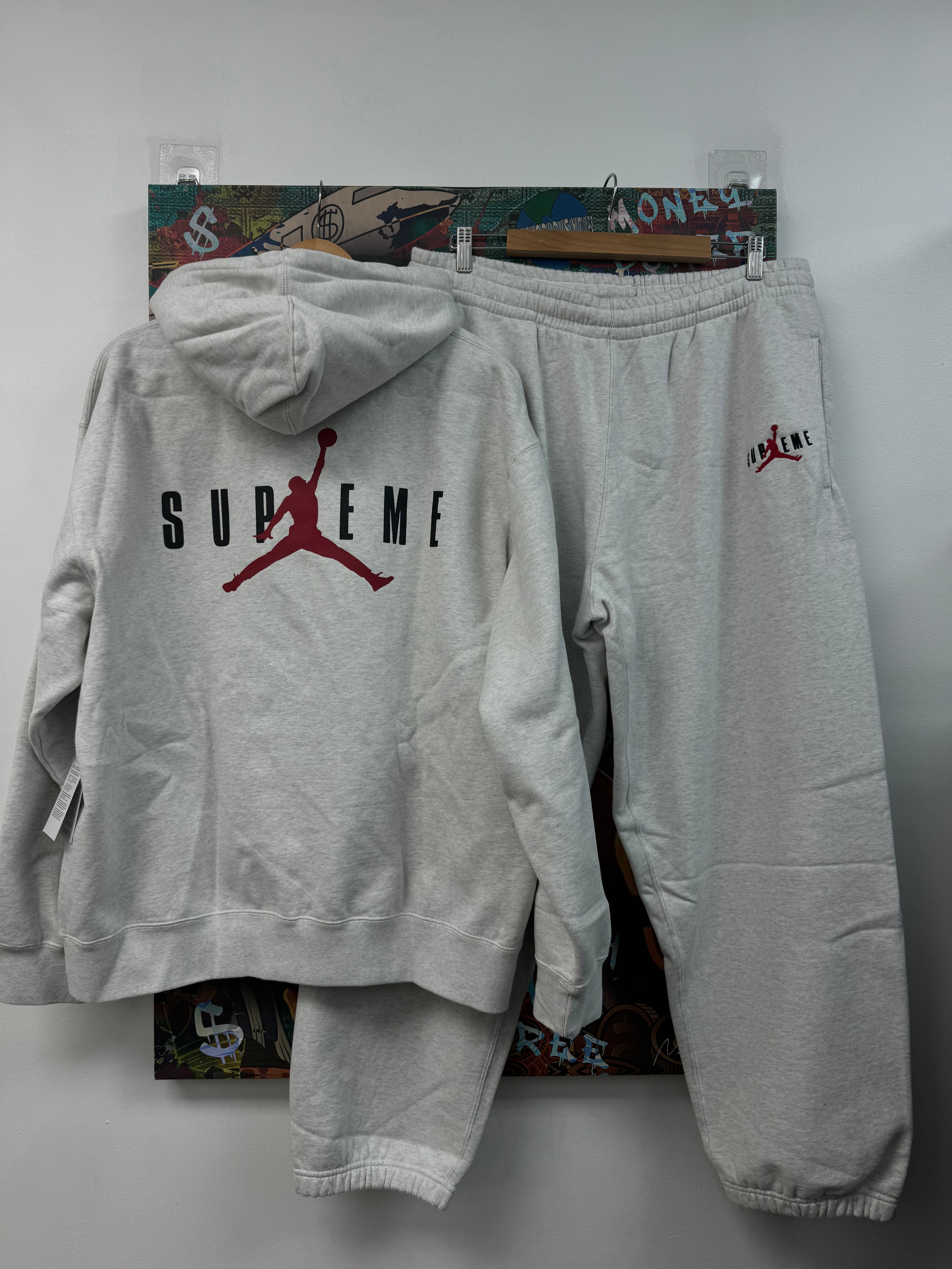 Supreme Grey Jordan Sweatsuit