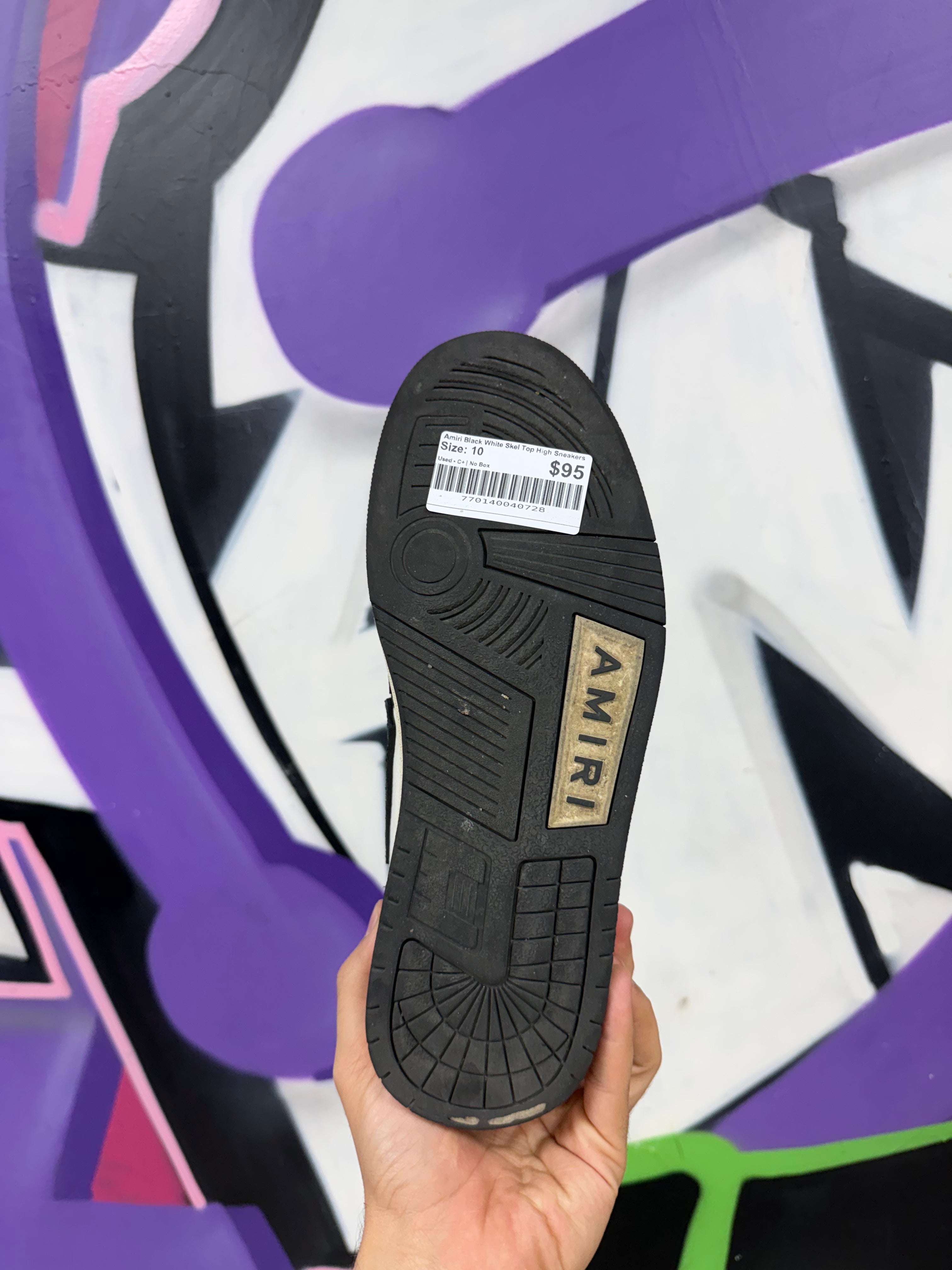 Amiri Black White Skel Top High Sneakers