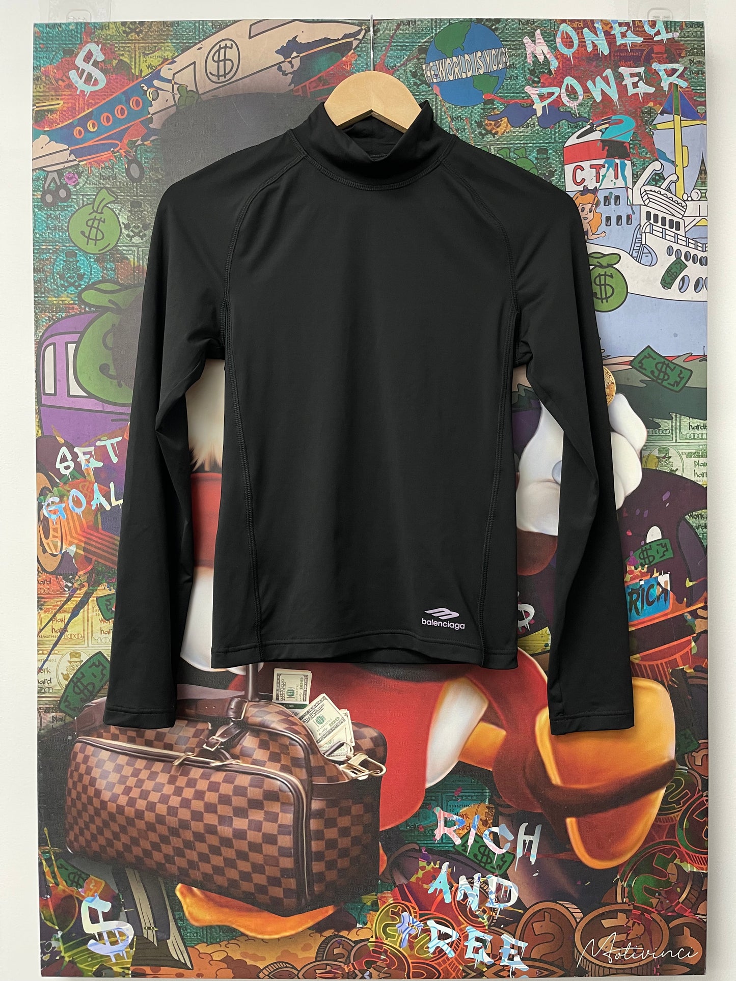 Balenciaga Black FIT LS tee New Small