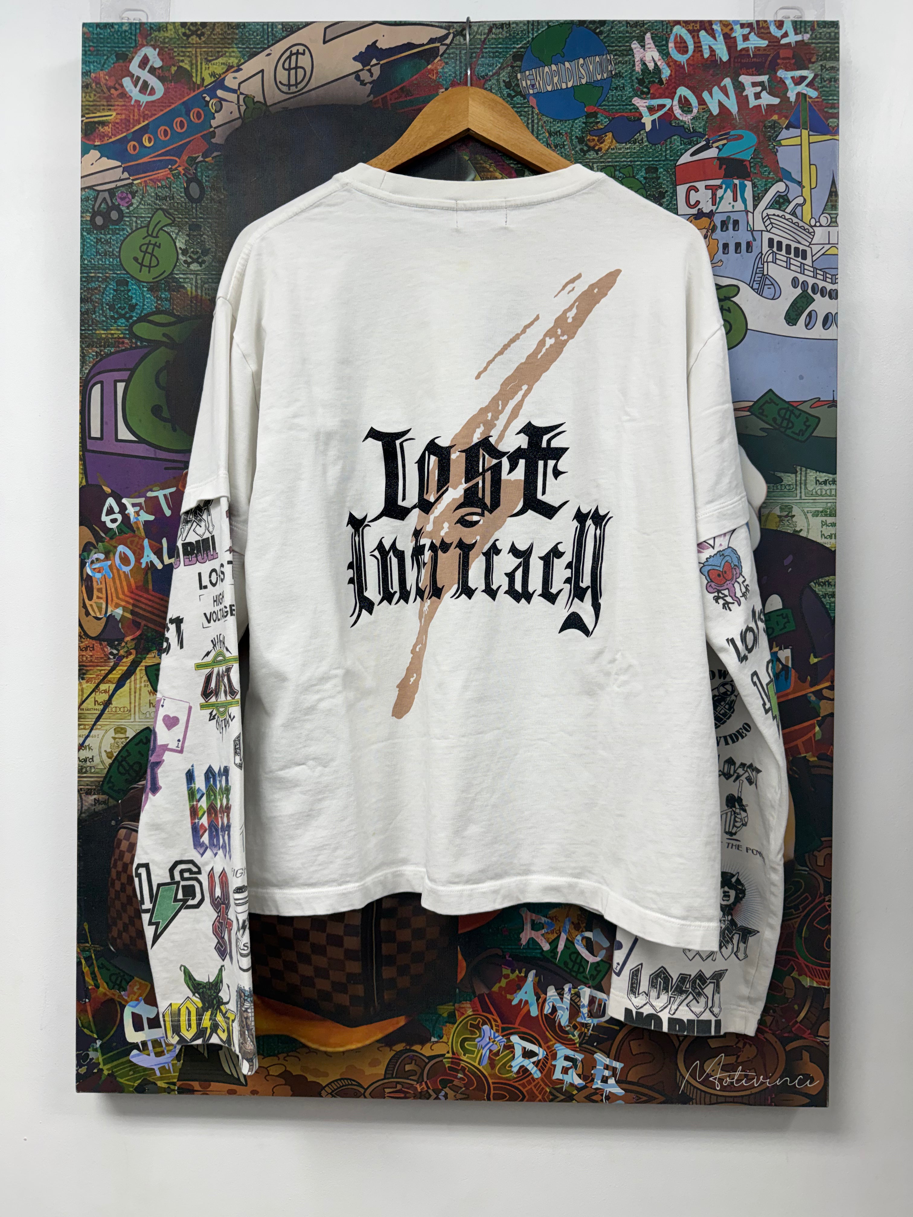 Lost Intricacy White Multi Logo Long Sleeve