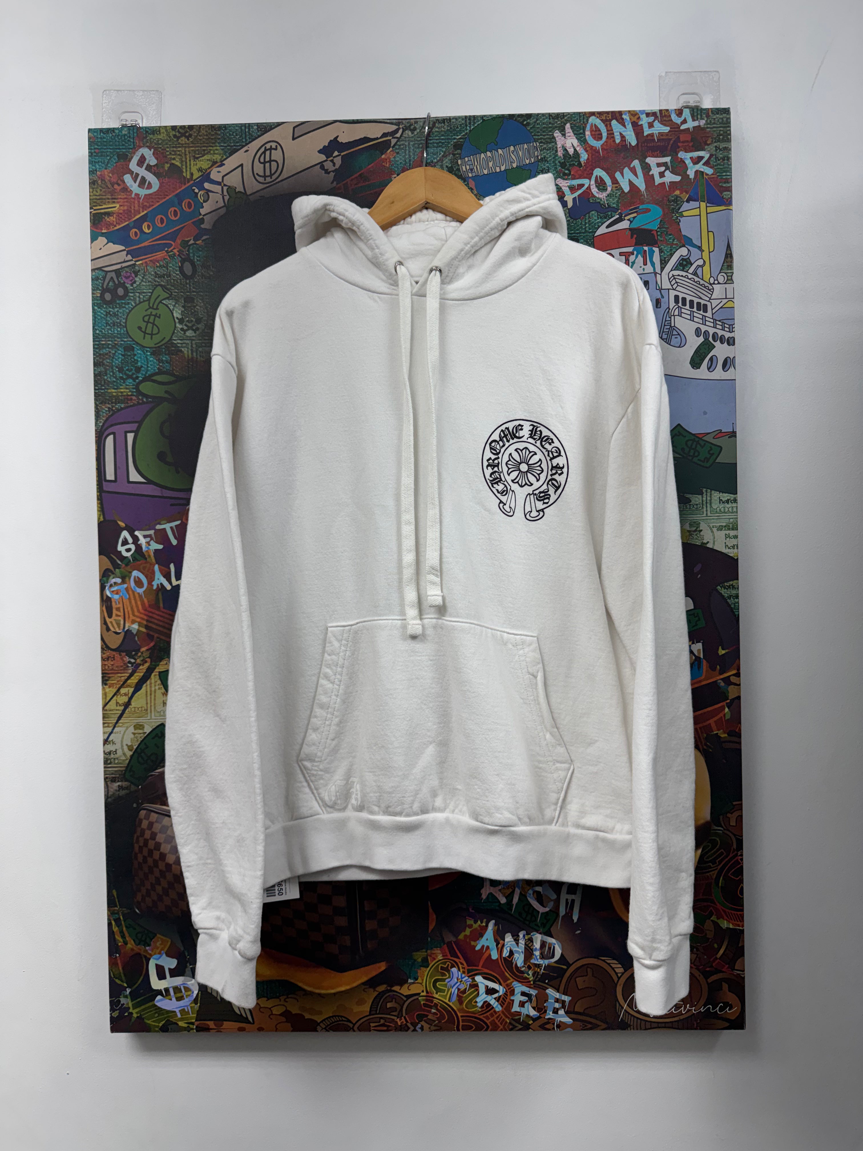 Chrome Hearts White Miami Horseshoe Hoodie