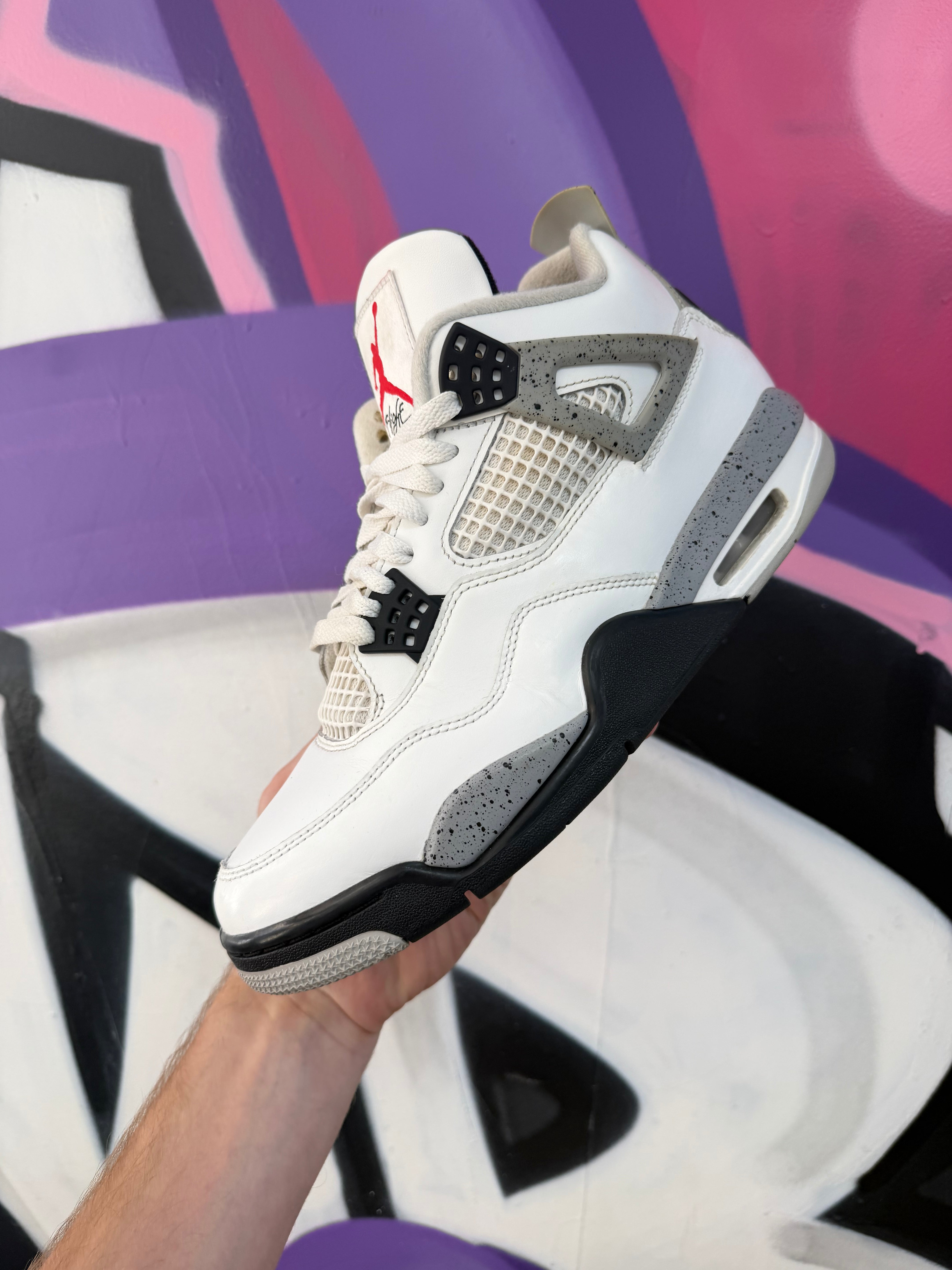 Jordan 4 White Cement Sneakers
