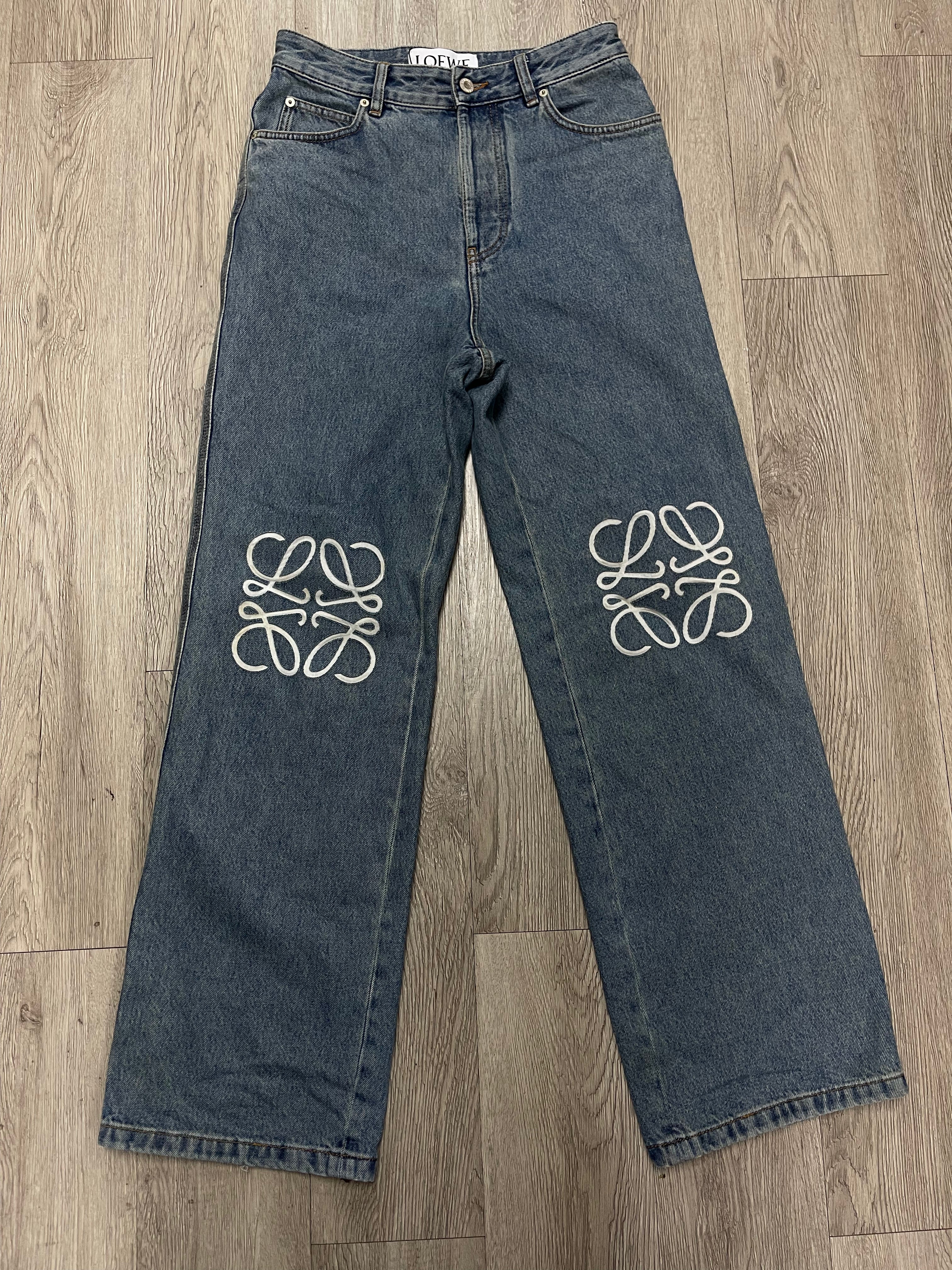 Loewe Light Wash Anagram Jeans