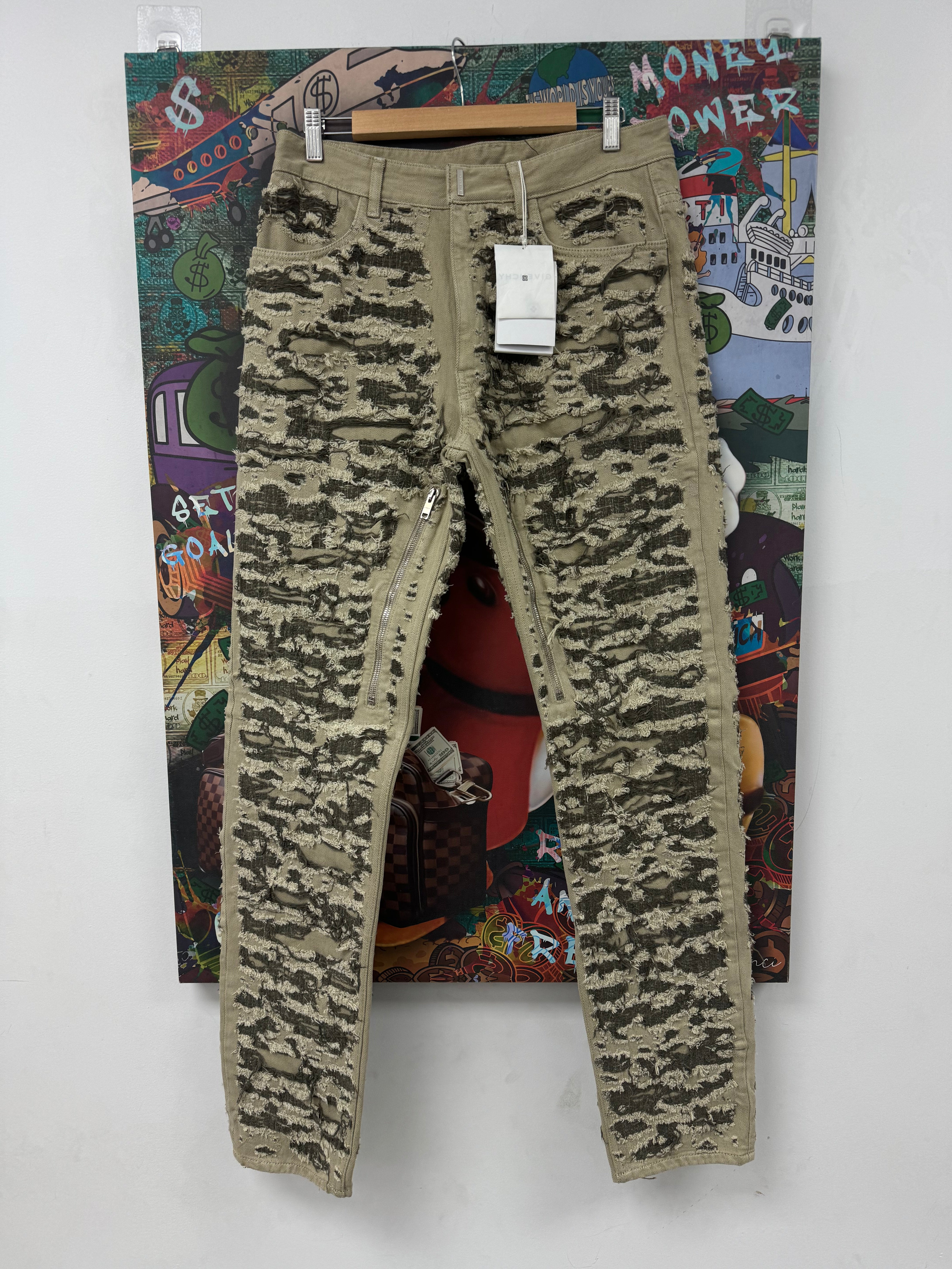 Givenchy Distressed Ribbed Jeans New With Tags 32