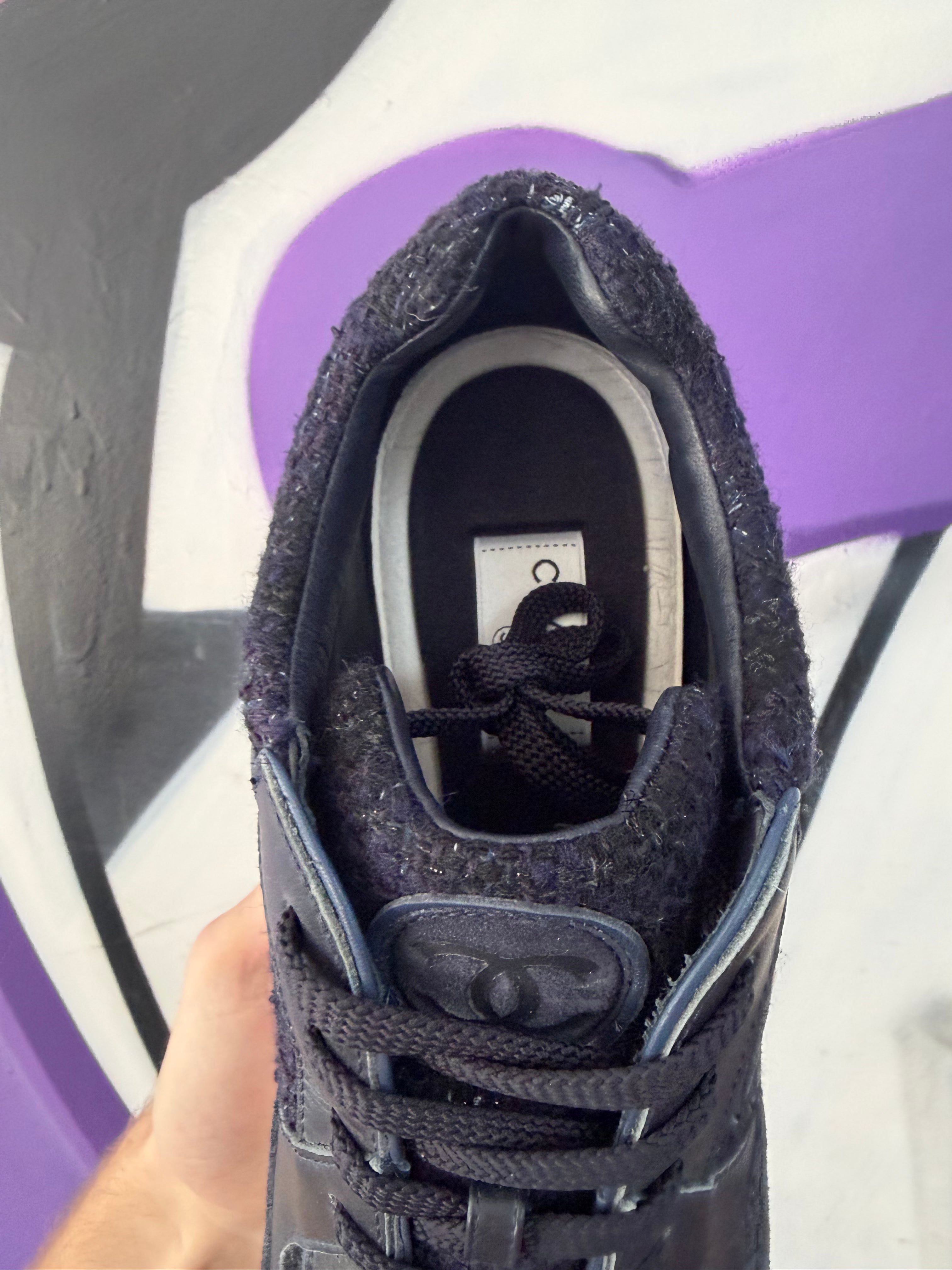 Chanel Navy CC Logo Runner Sneakers