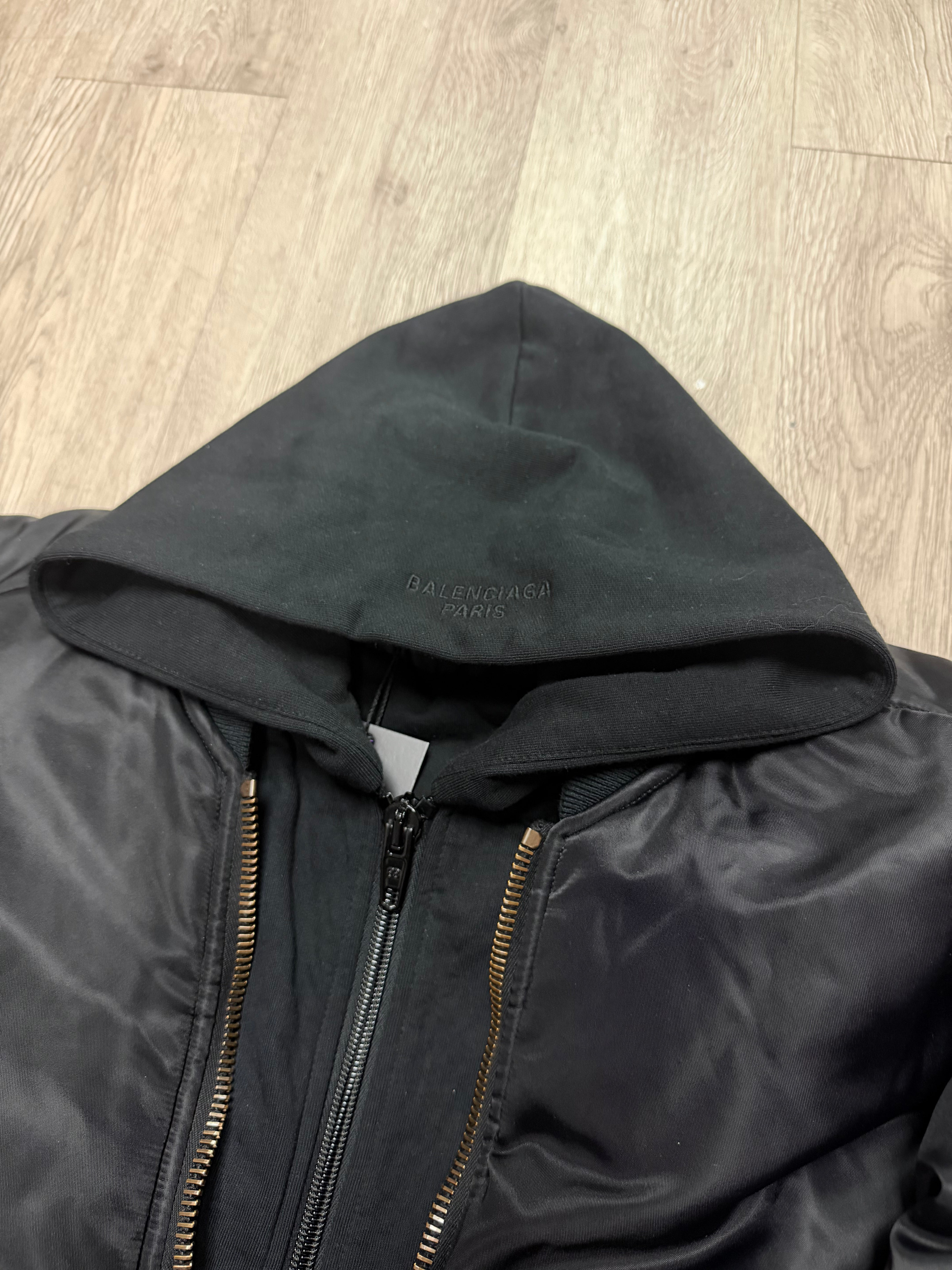 Balenciaga Black All In Hybrid (2) Bomber Jacket
