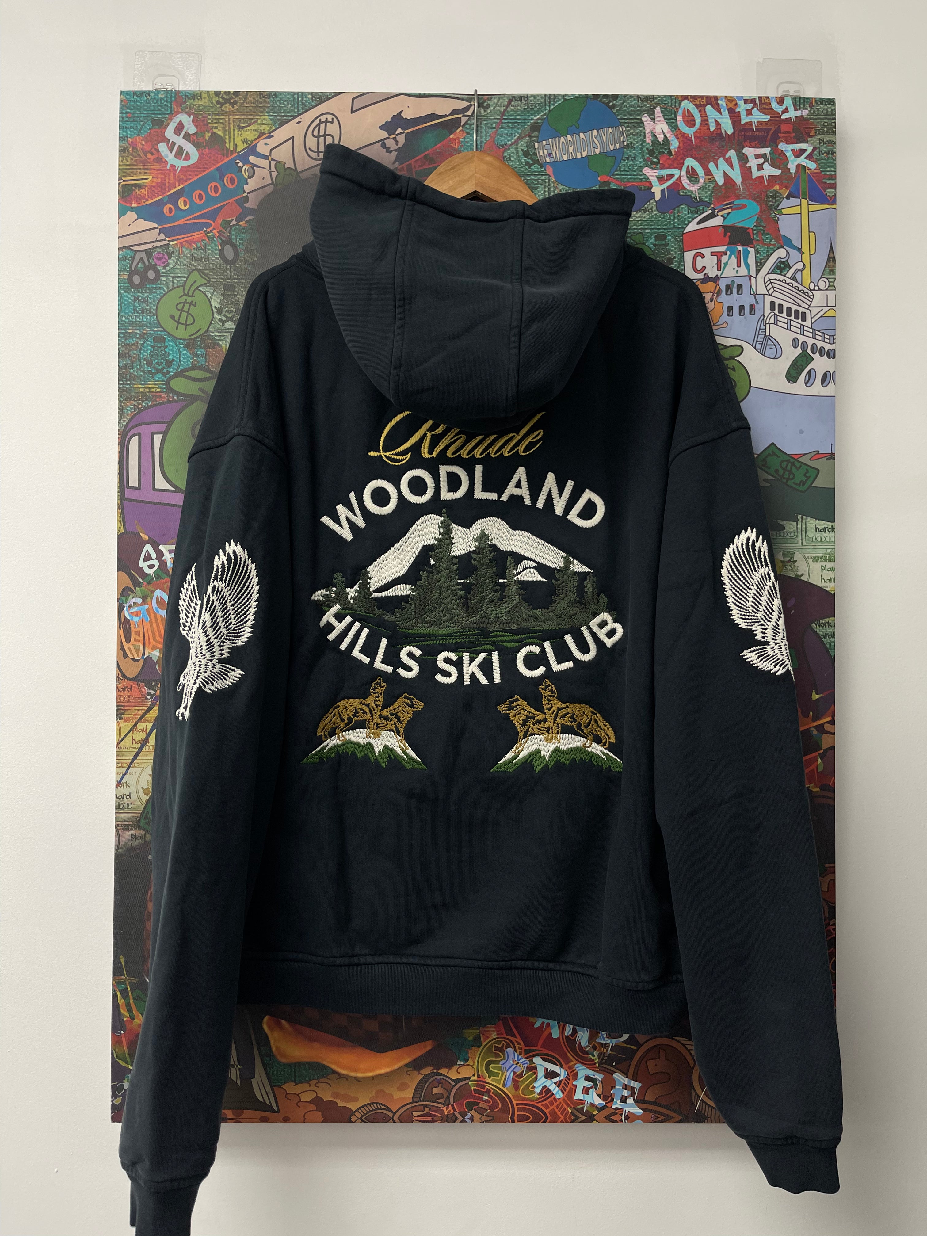 Rhude Classic Zip Up Vintage Navy Woodland Hills