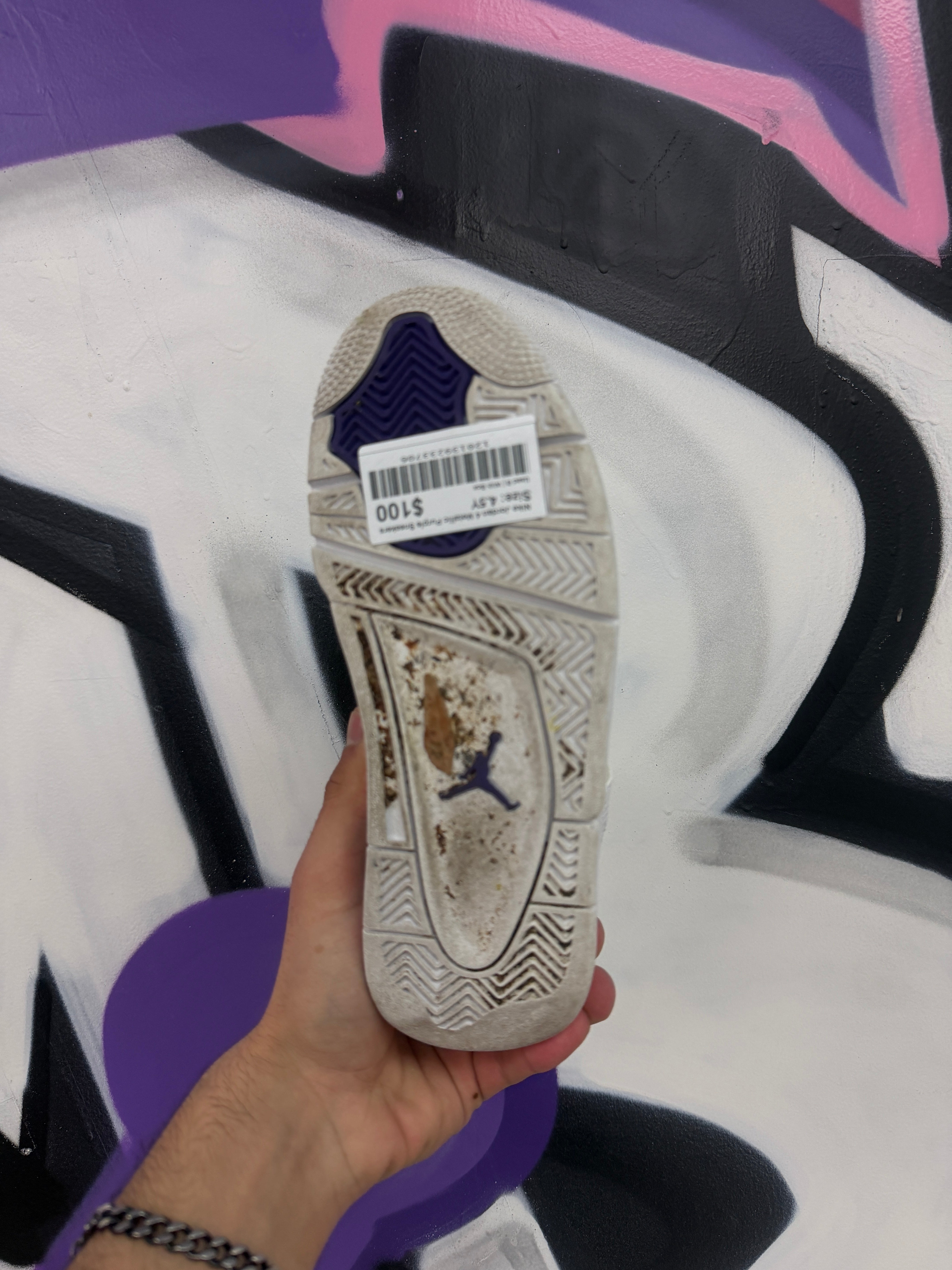 Nike Jordan 4 Metallic Purple Sneakers