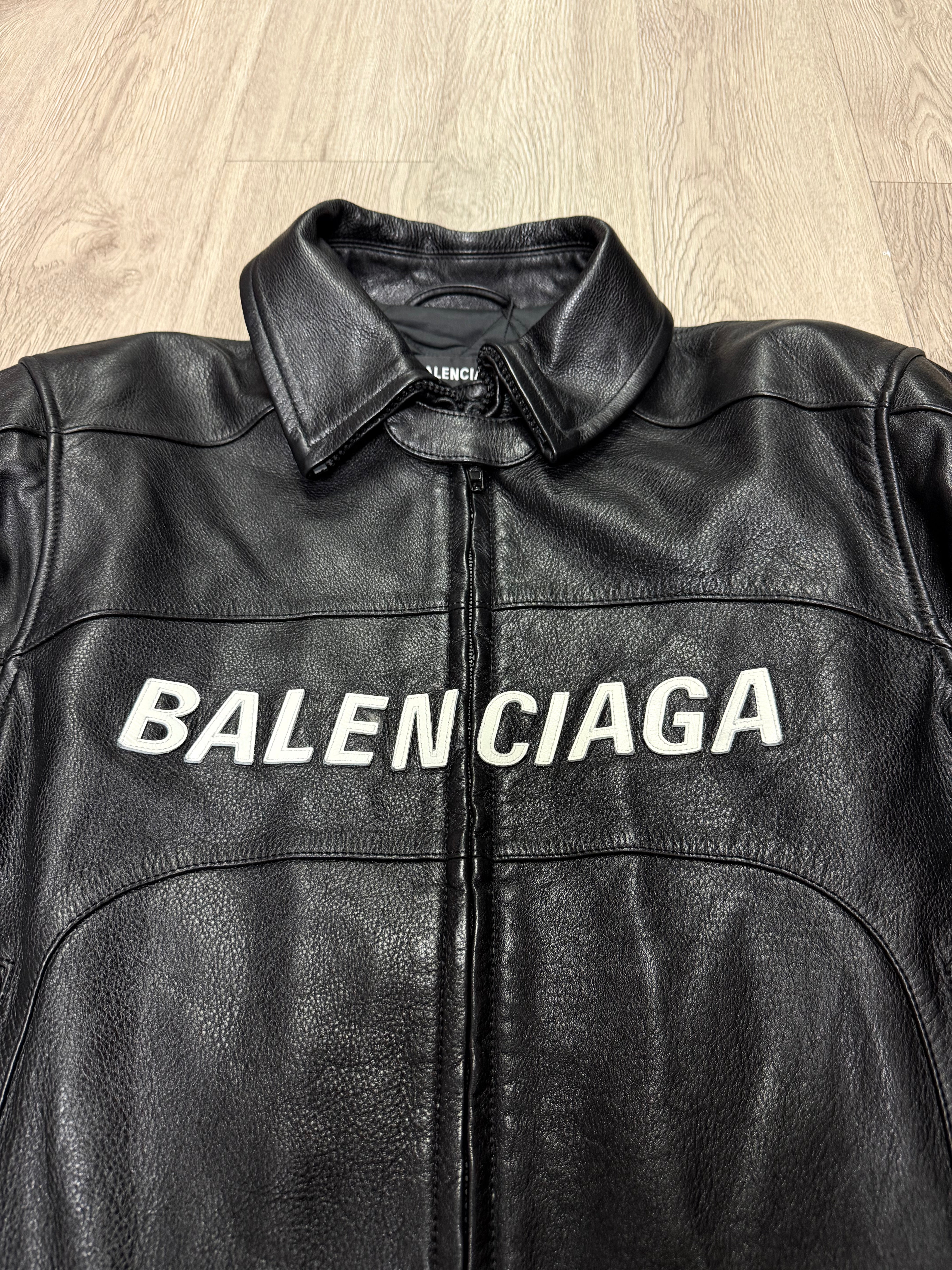 Balenciaga Leather Bike AW19 (44) Jacket
