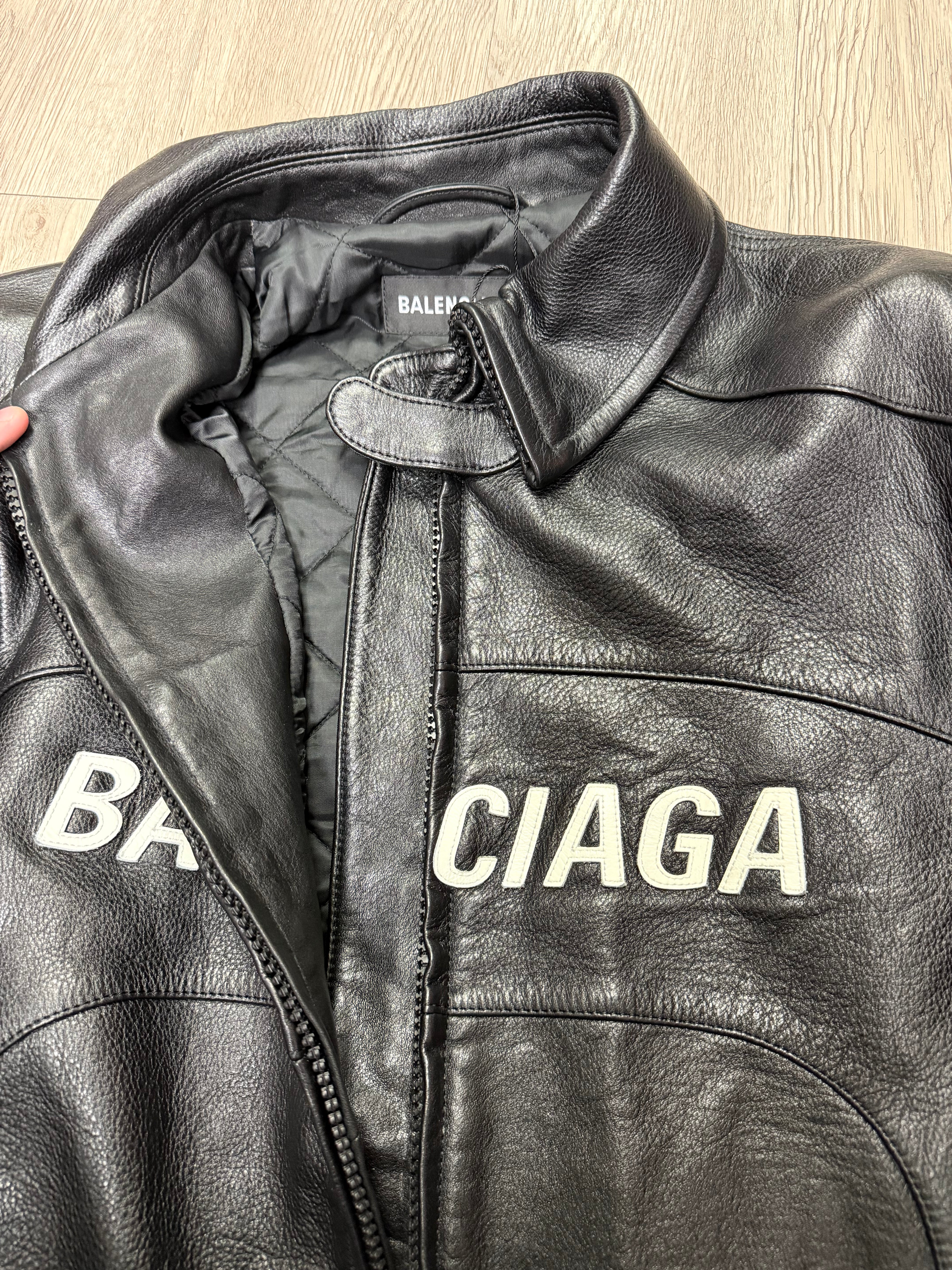 Balenciaga Leather Bike AW19 (44) Jacket